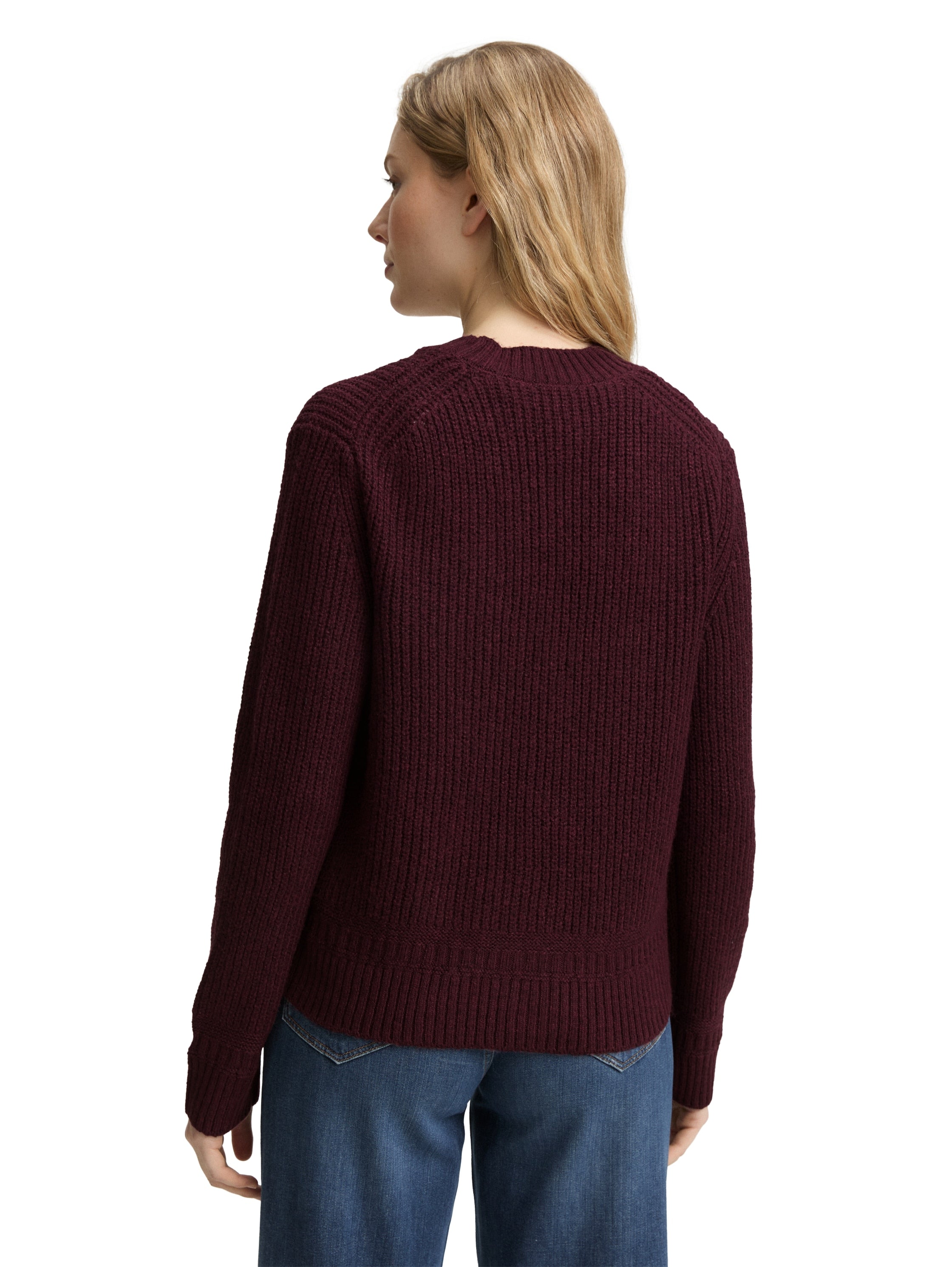 Tom Tailor Bordo Cardigan With Button To Close