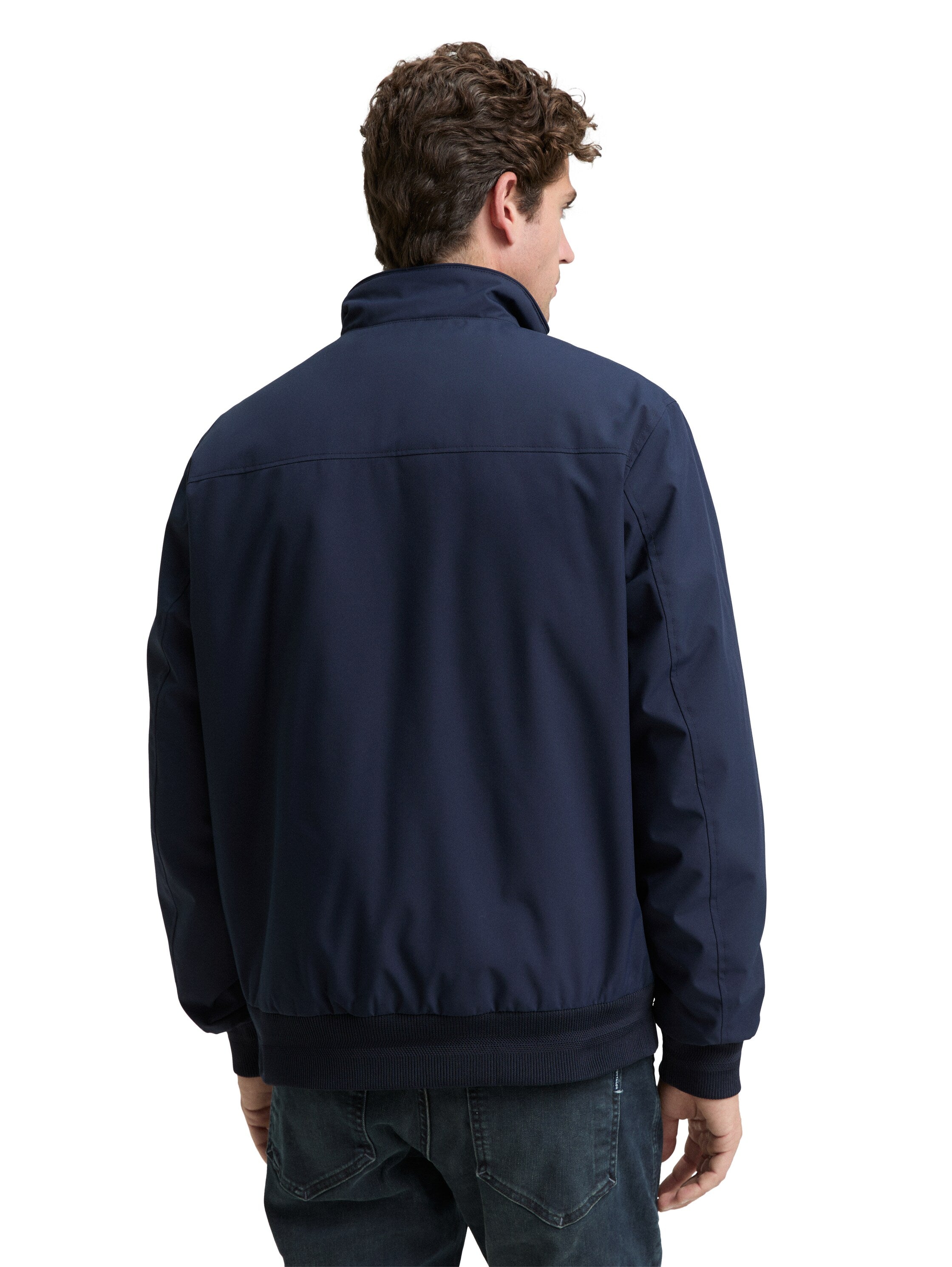 Tom Tailor Navy Jacket With Zipper To Close