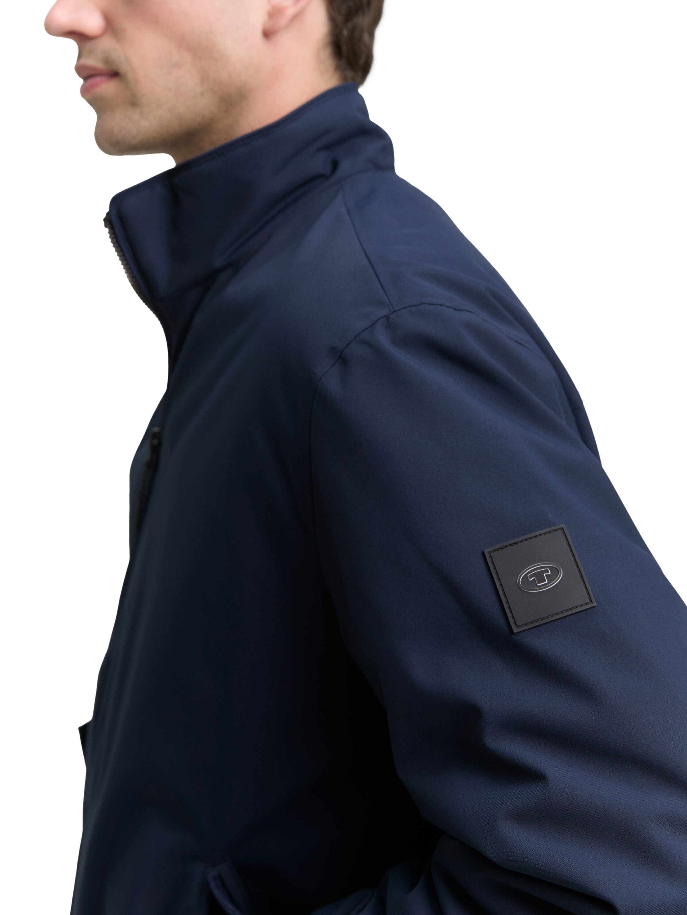 Tom Tailor Navy Jacket With Zipper To Close