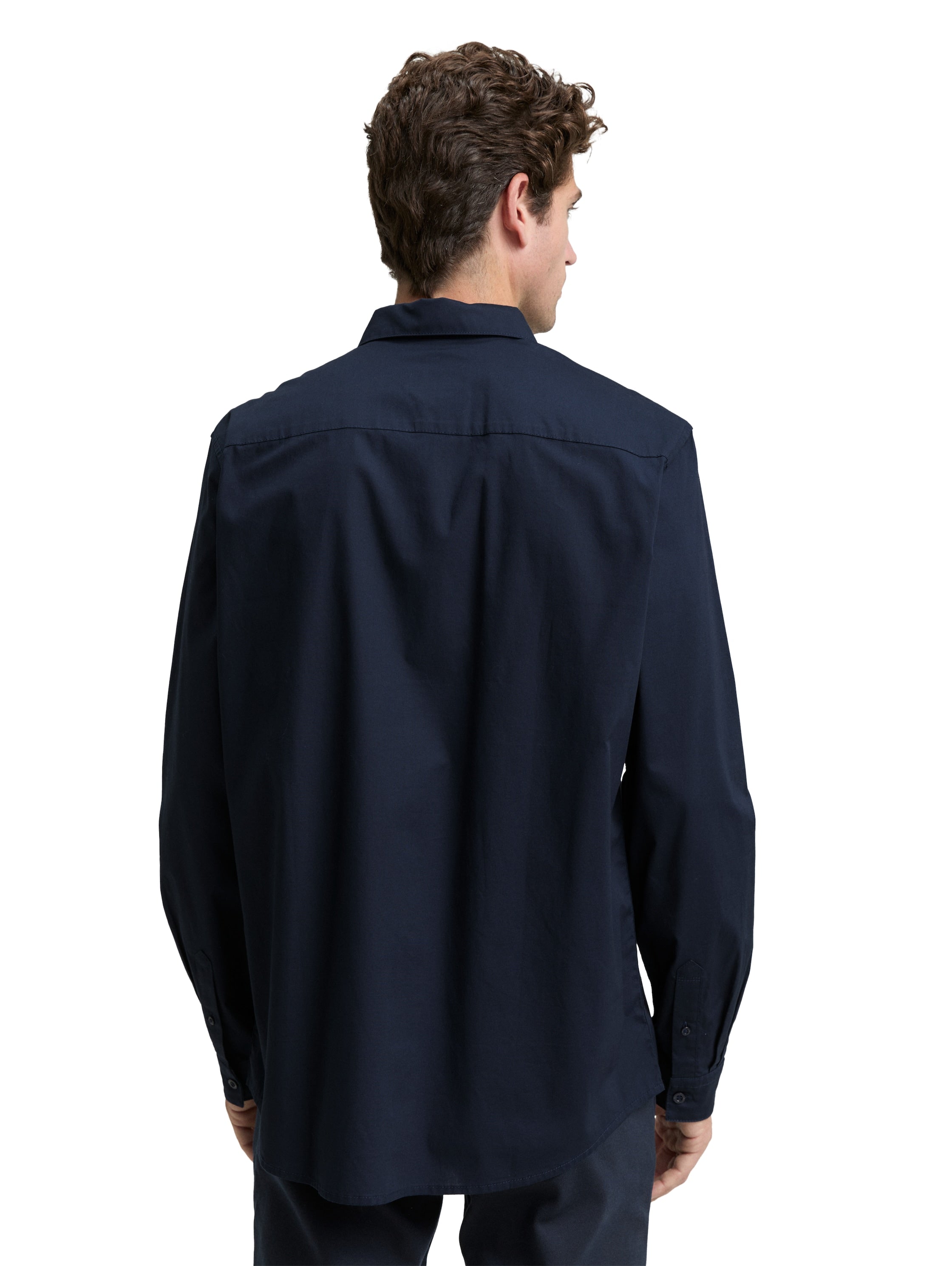 Tom Tailor Regular Fit Navy Shirt with Stretch