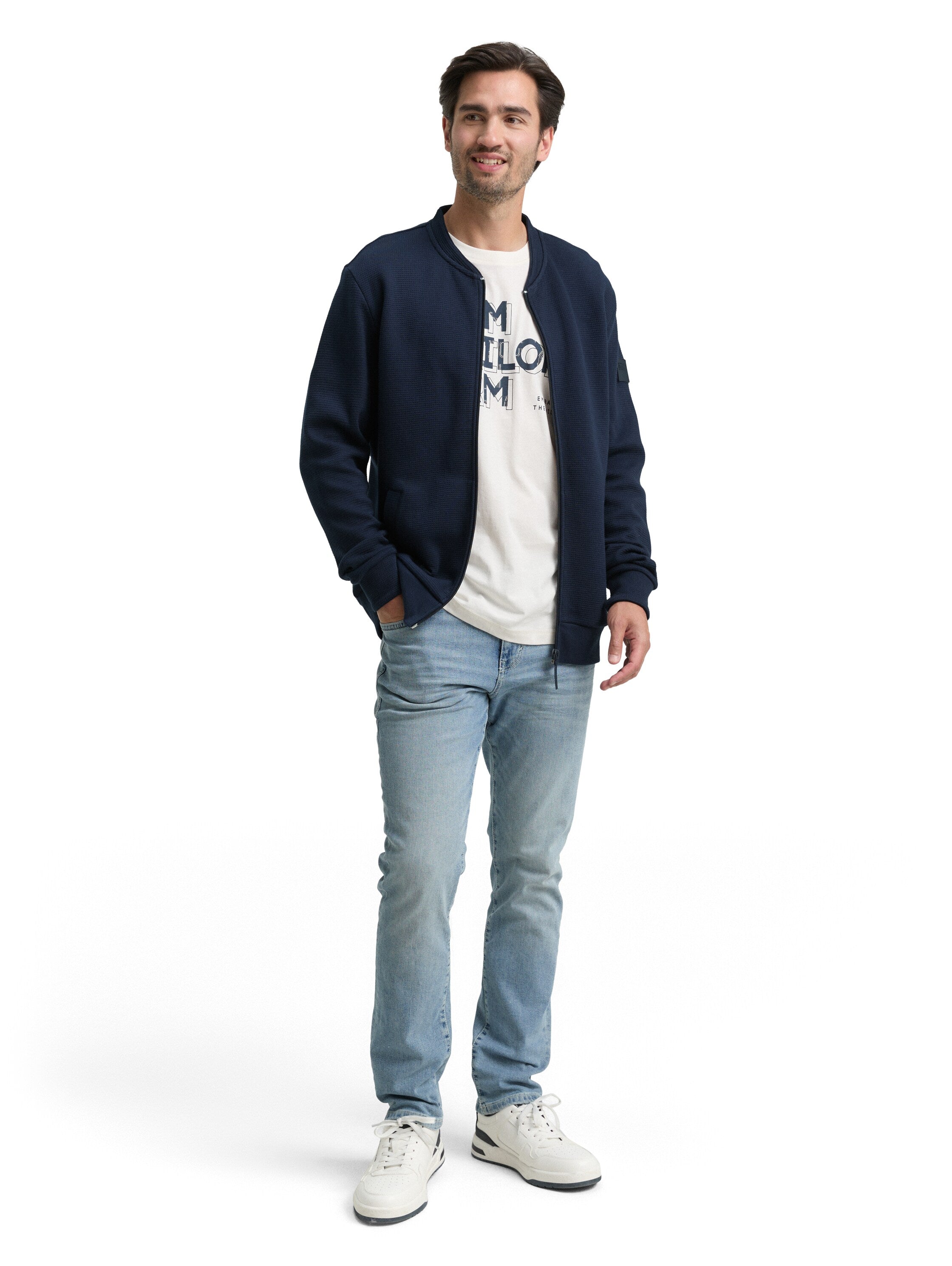 Tom Tailor Cotton Navy Bomber Jacket