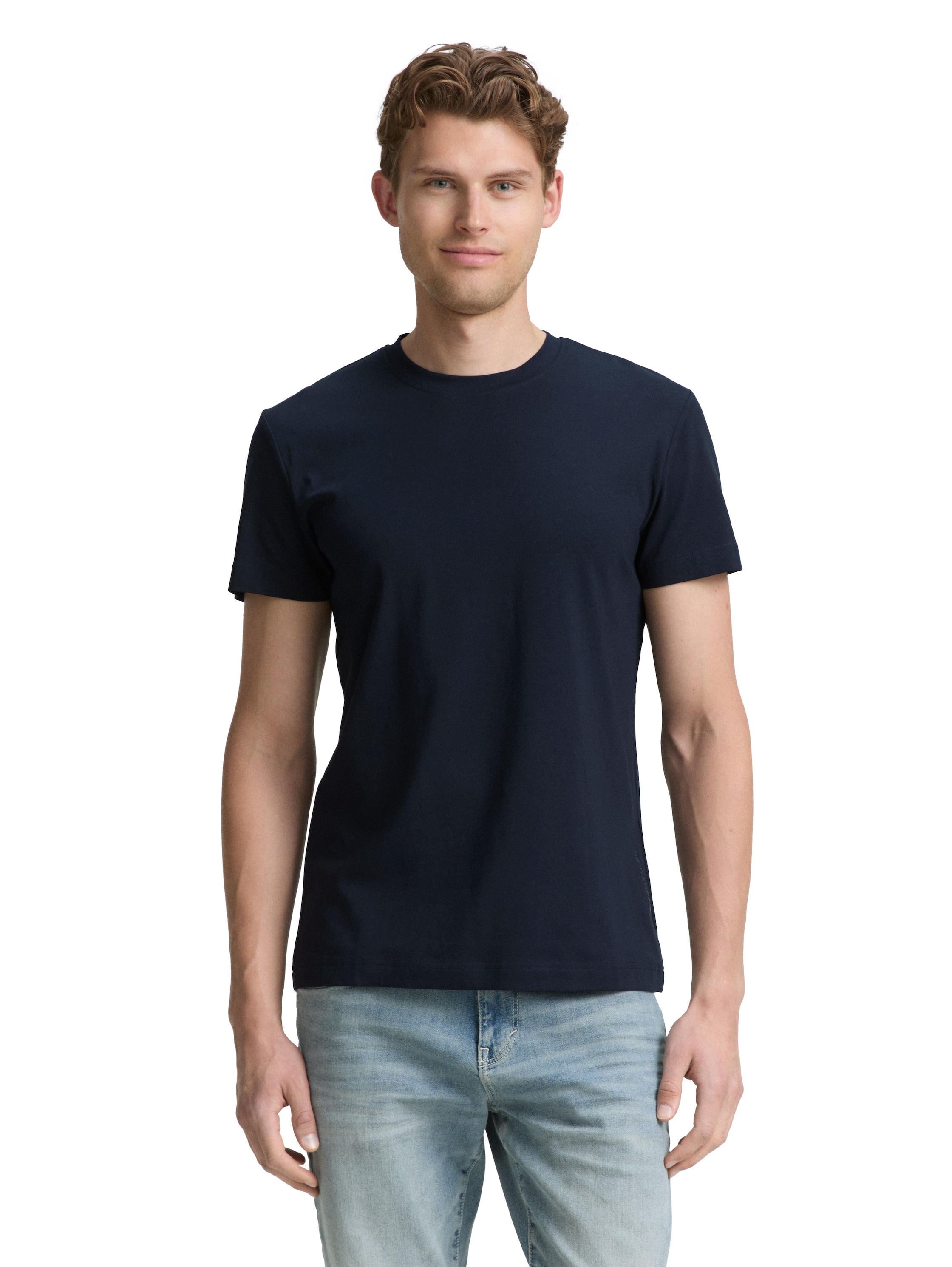 Tom Tailor Slim Fit Navy T-shirt with Stretch