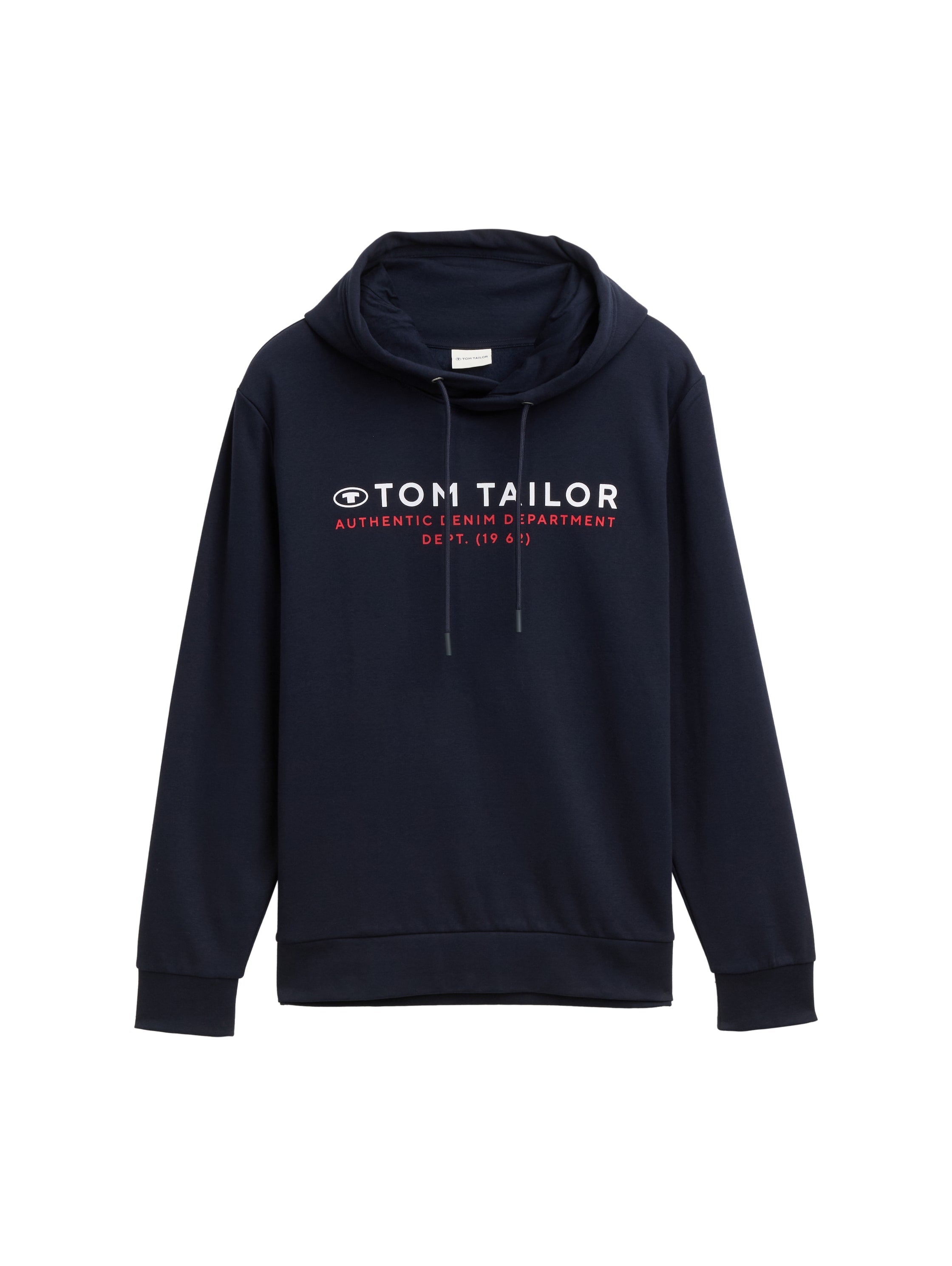 Tom Tailor Navy Hoodie with Logo Print