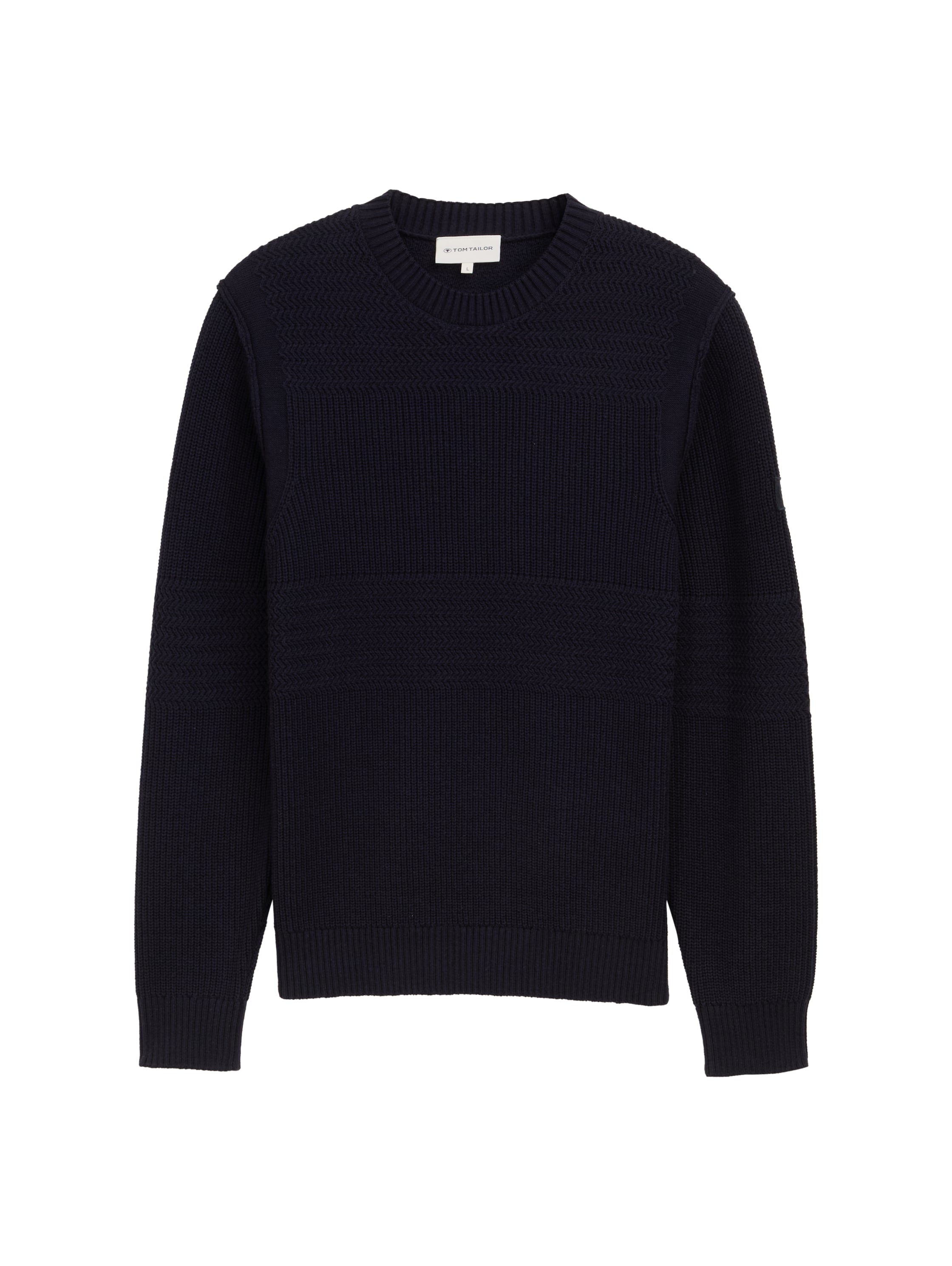 Tom Tailor Navy Round Neck Knitted Pullover