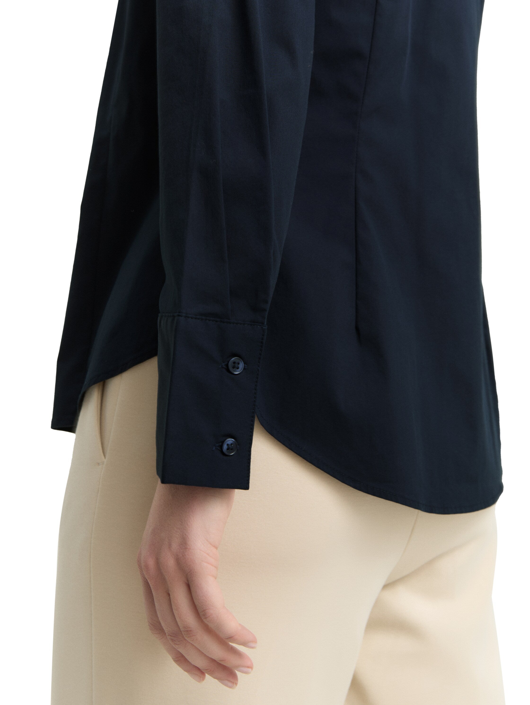 Tom Tailor Fitted Poplin Navy Shirt