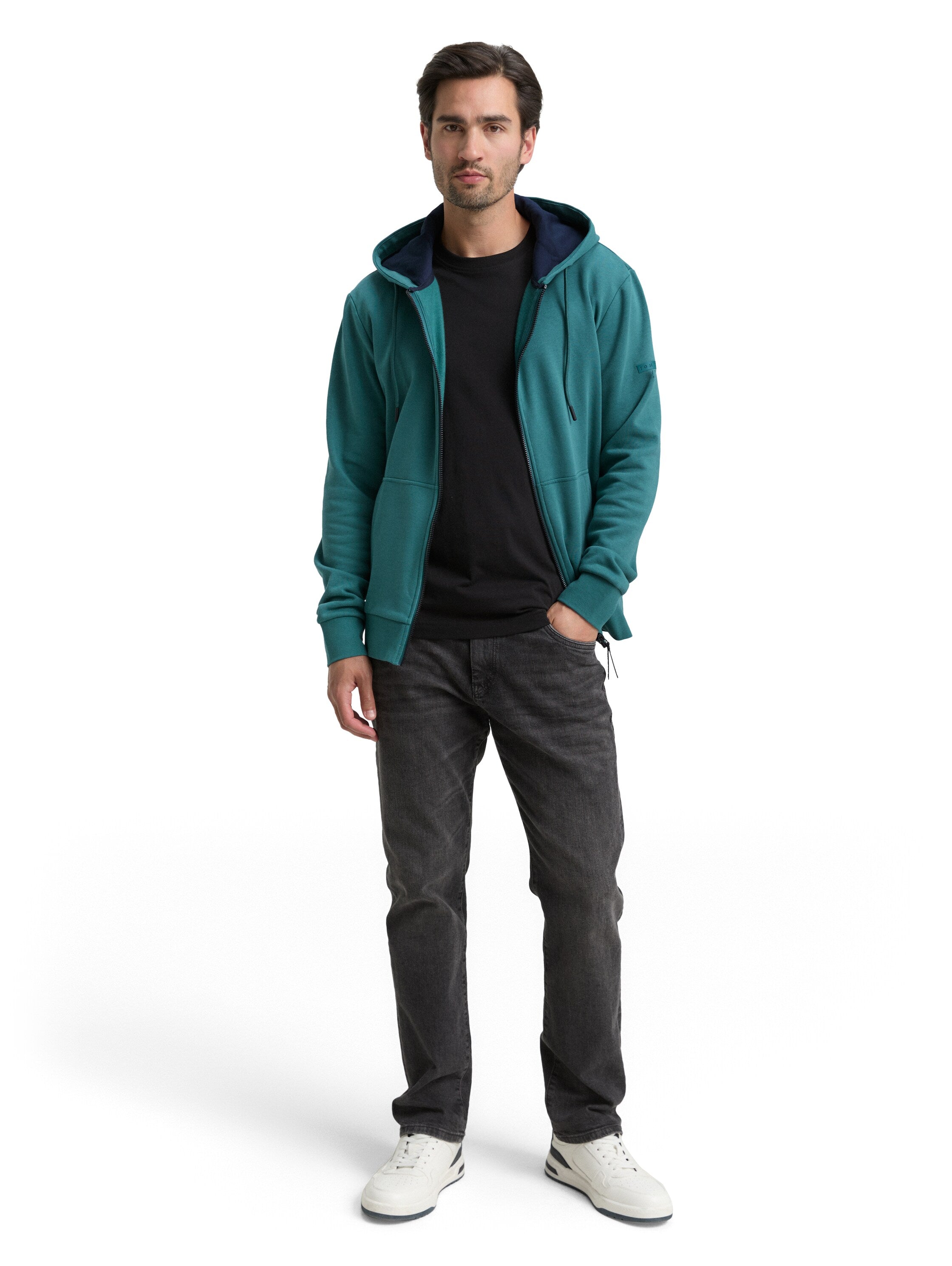 Tom Tailor Basic Green Hooded Jacket