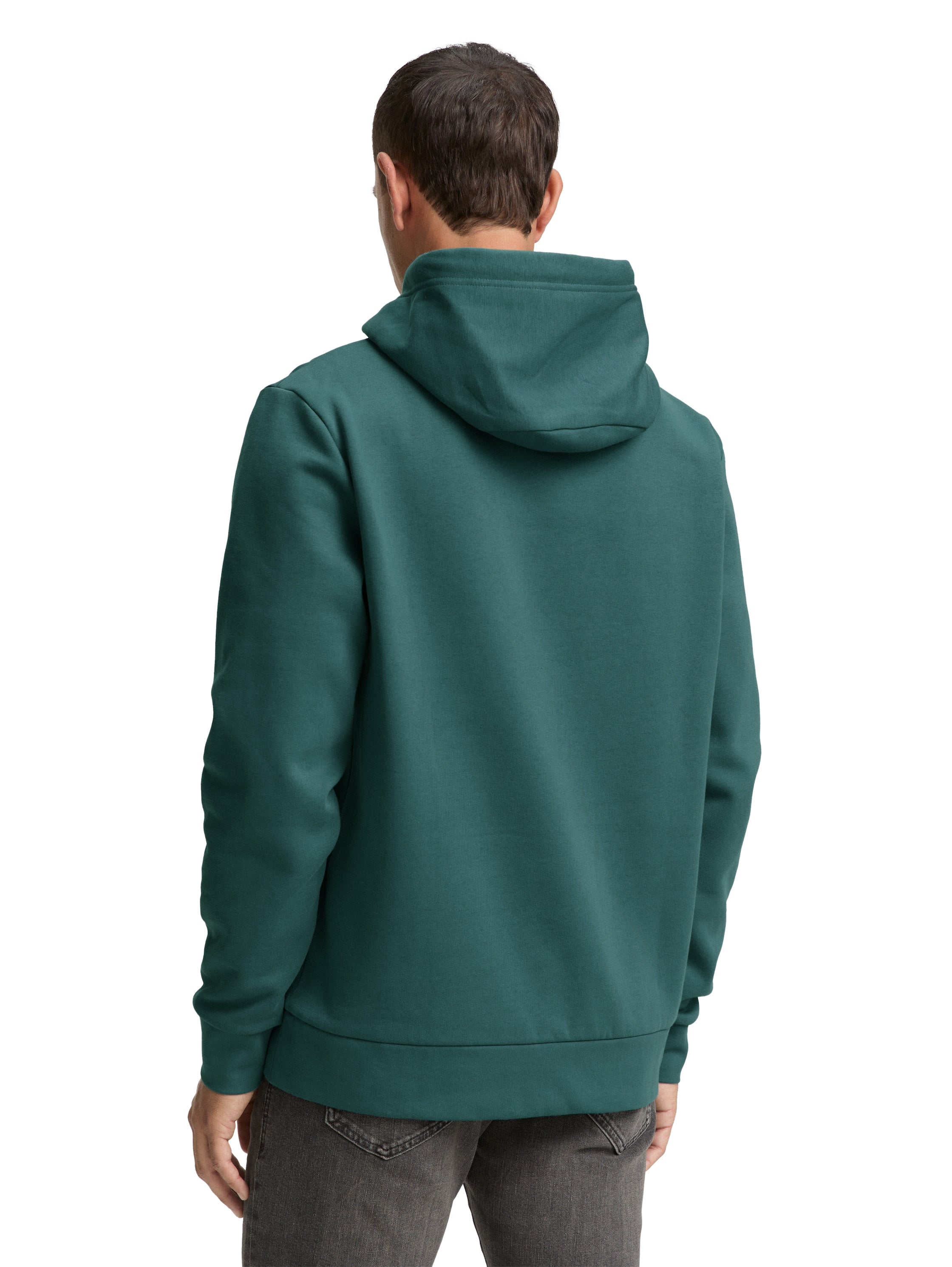 Tom Tailor Green Hoodie with Logo Print