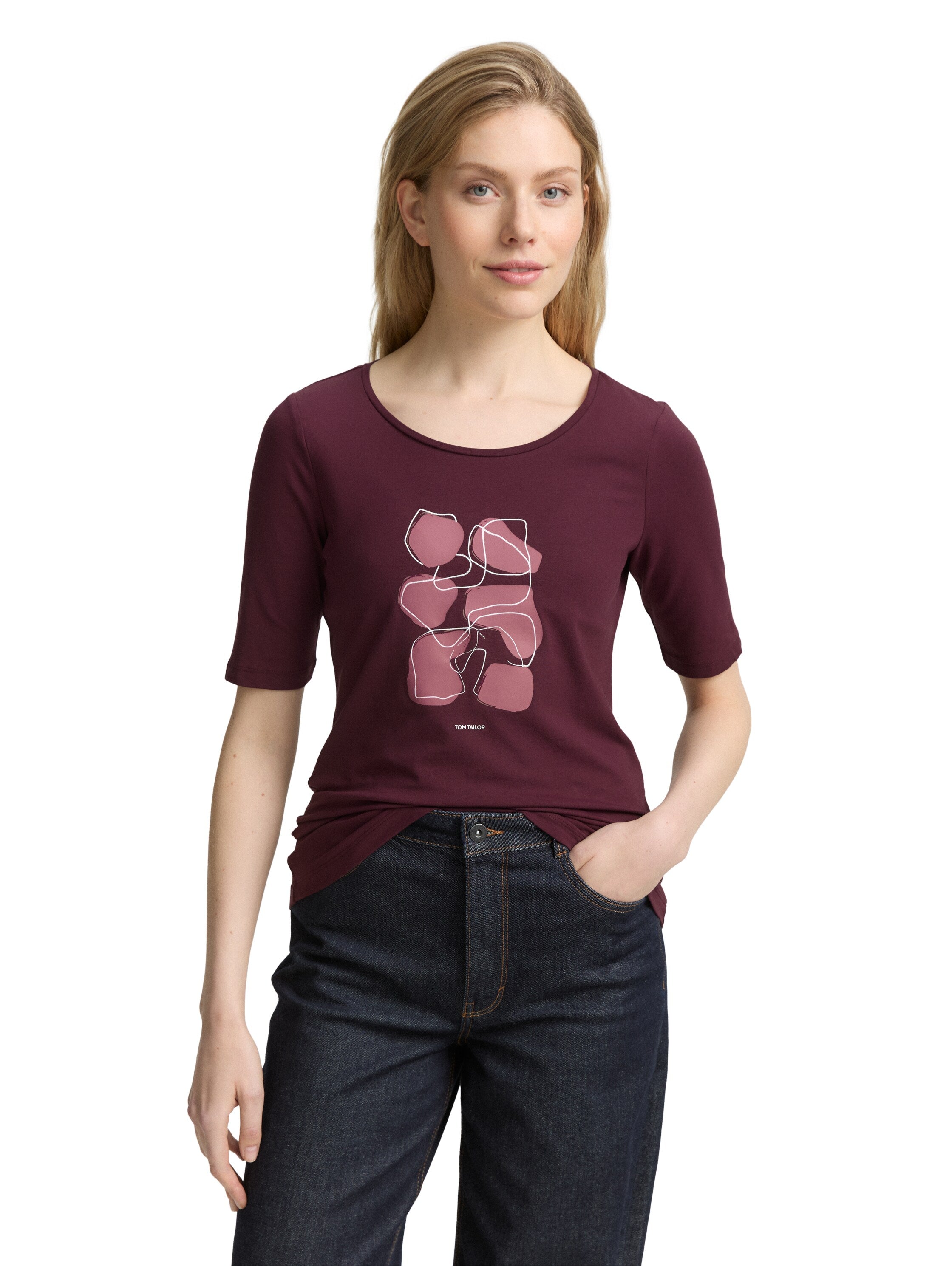 Tom Tailor Bordo Printed T-Shirt
