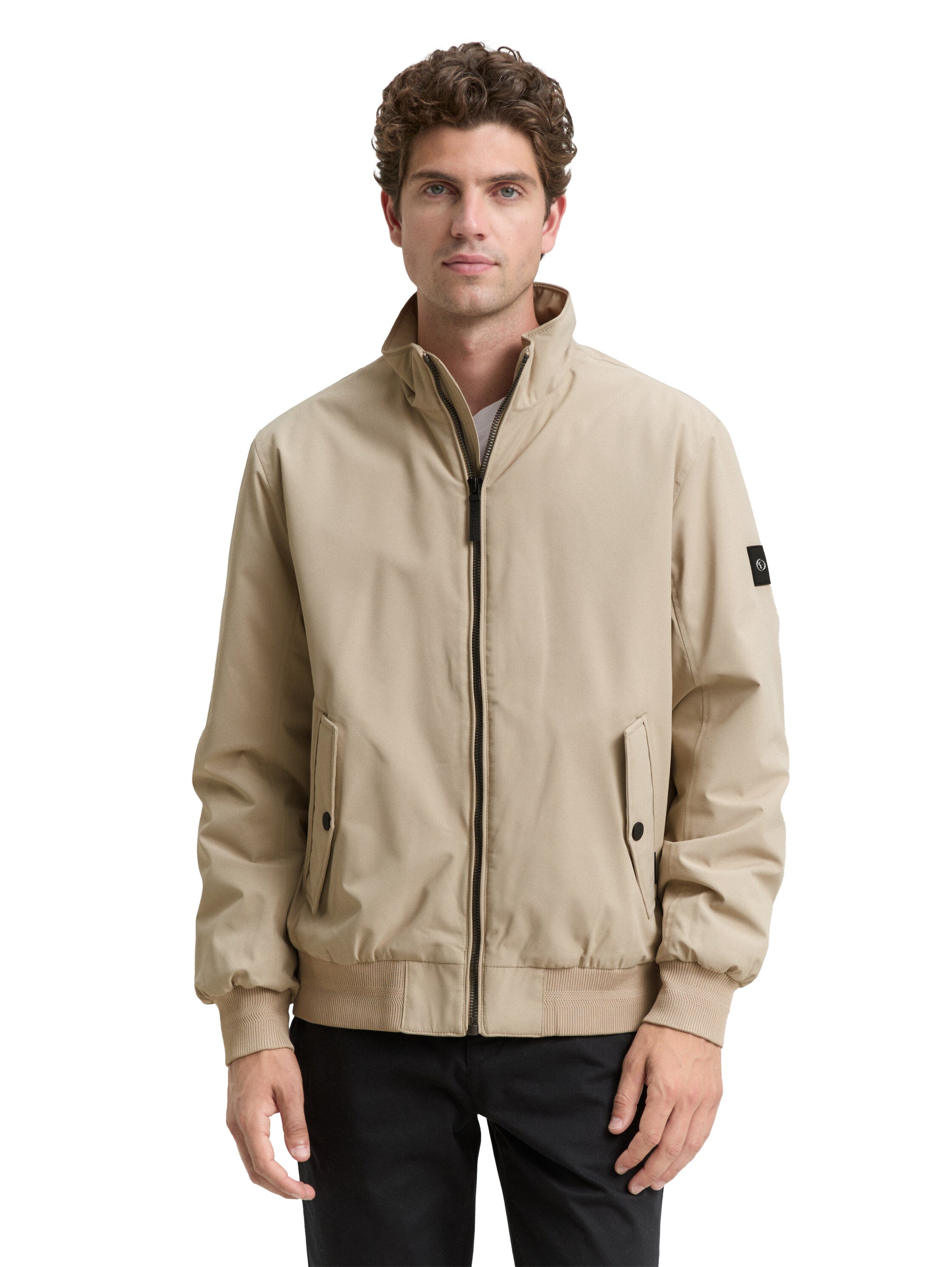 Tom Tailor Beige Jacket With Zipper To Close