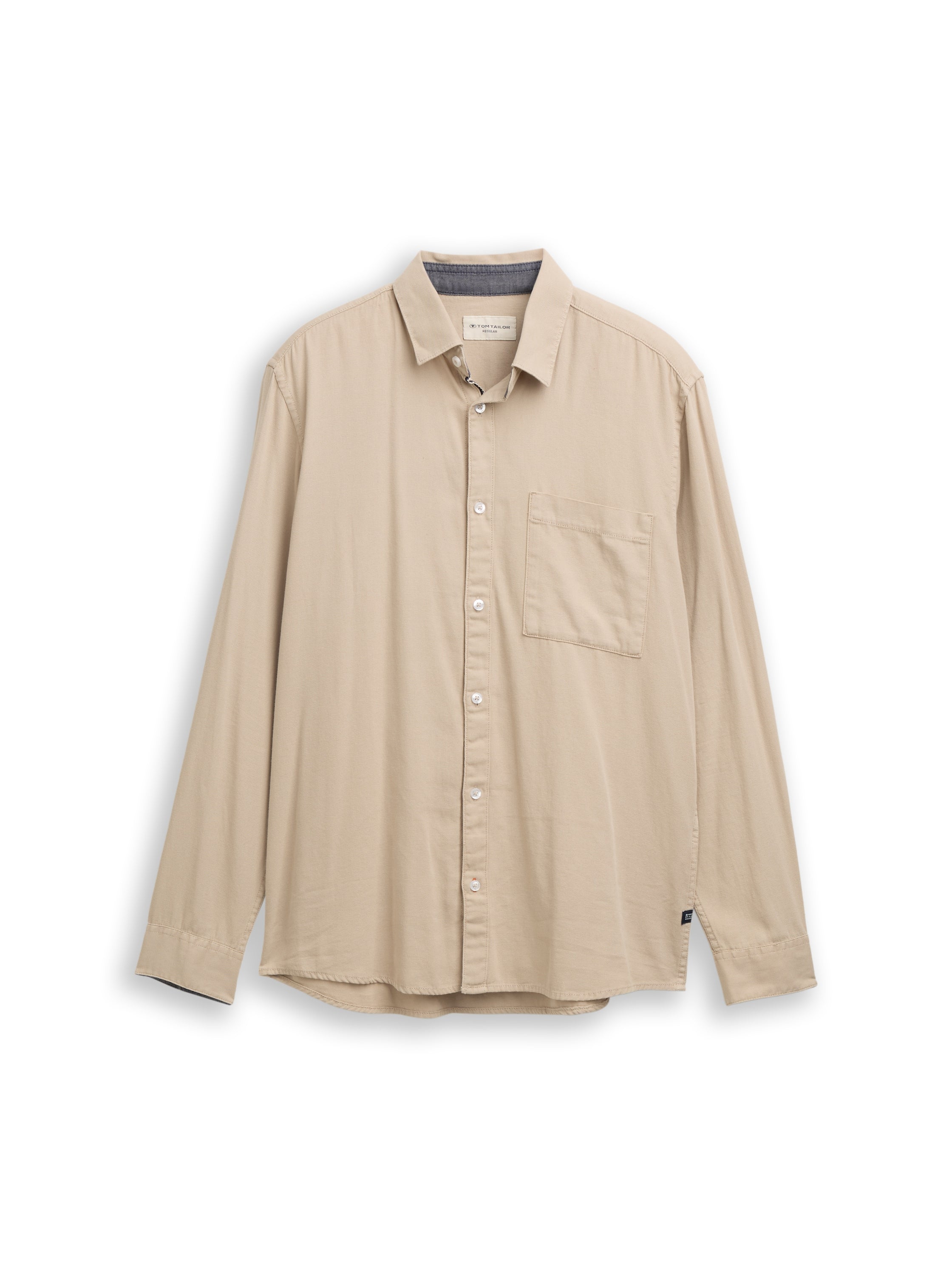 Tom Tailor Regular Fit Cotton Beige Shirt