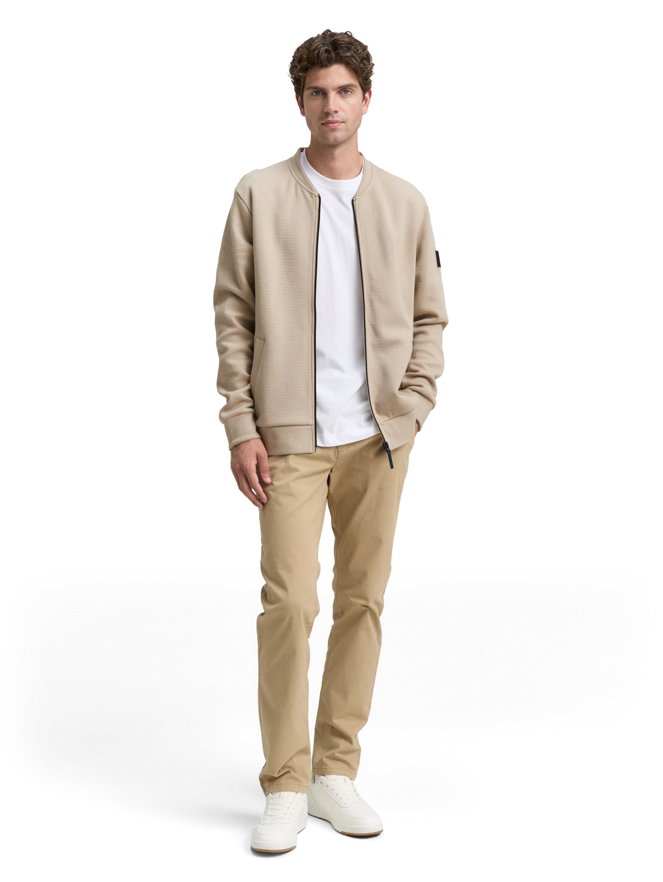 Tom Tailor Cotton Beige Bomber Jacket