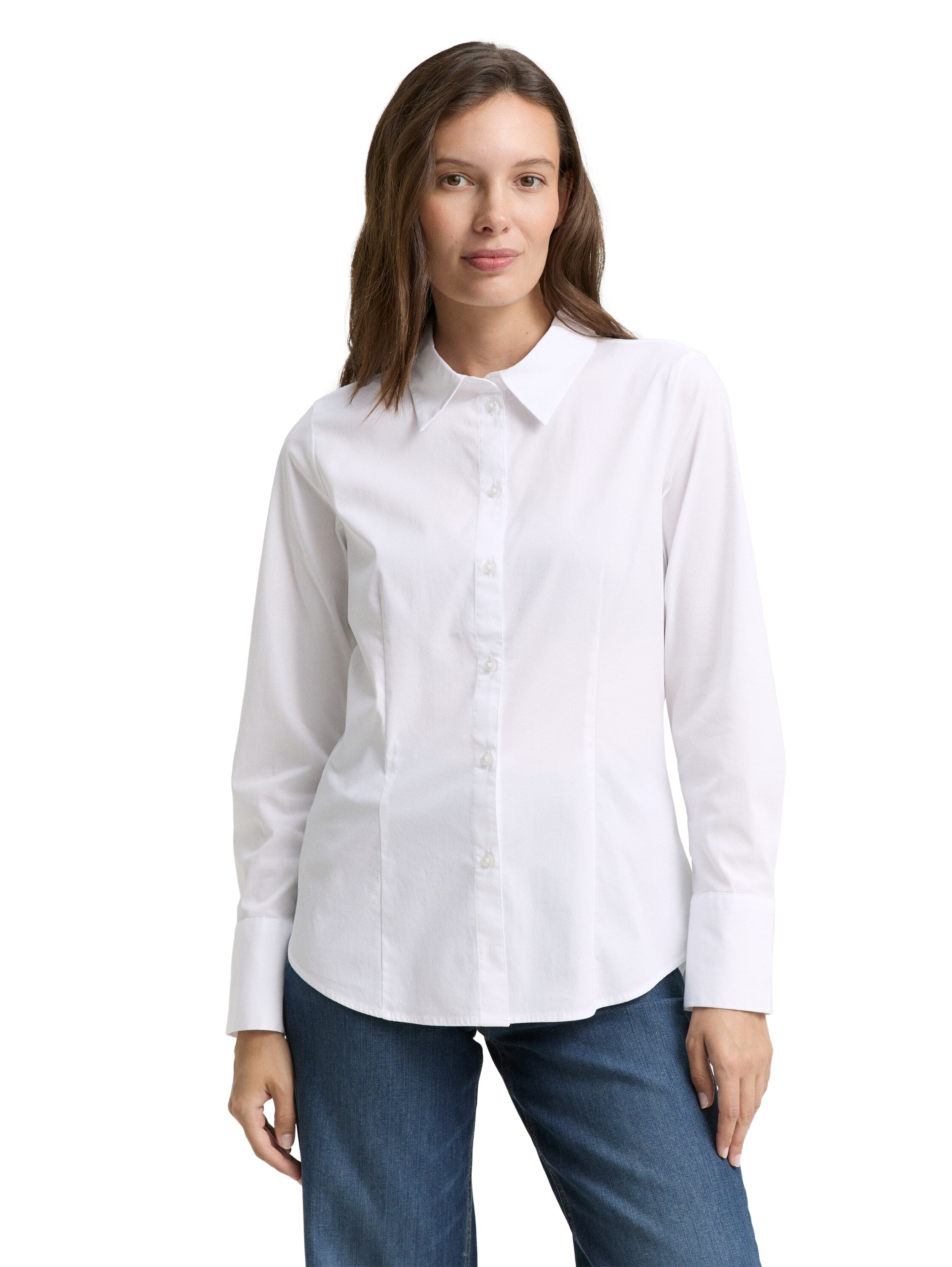 Tom Tailor Fitted Poplin White Shirt