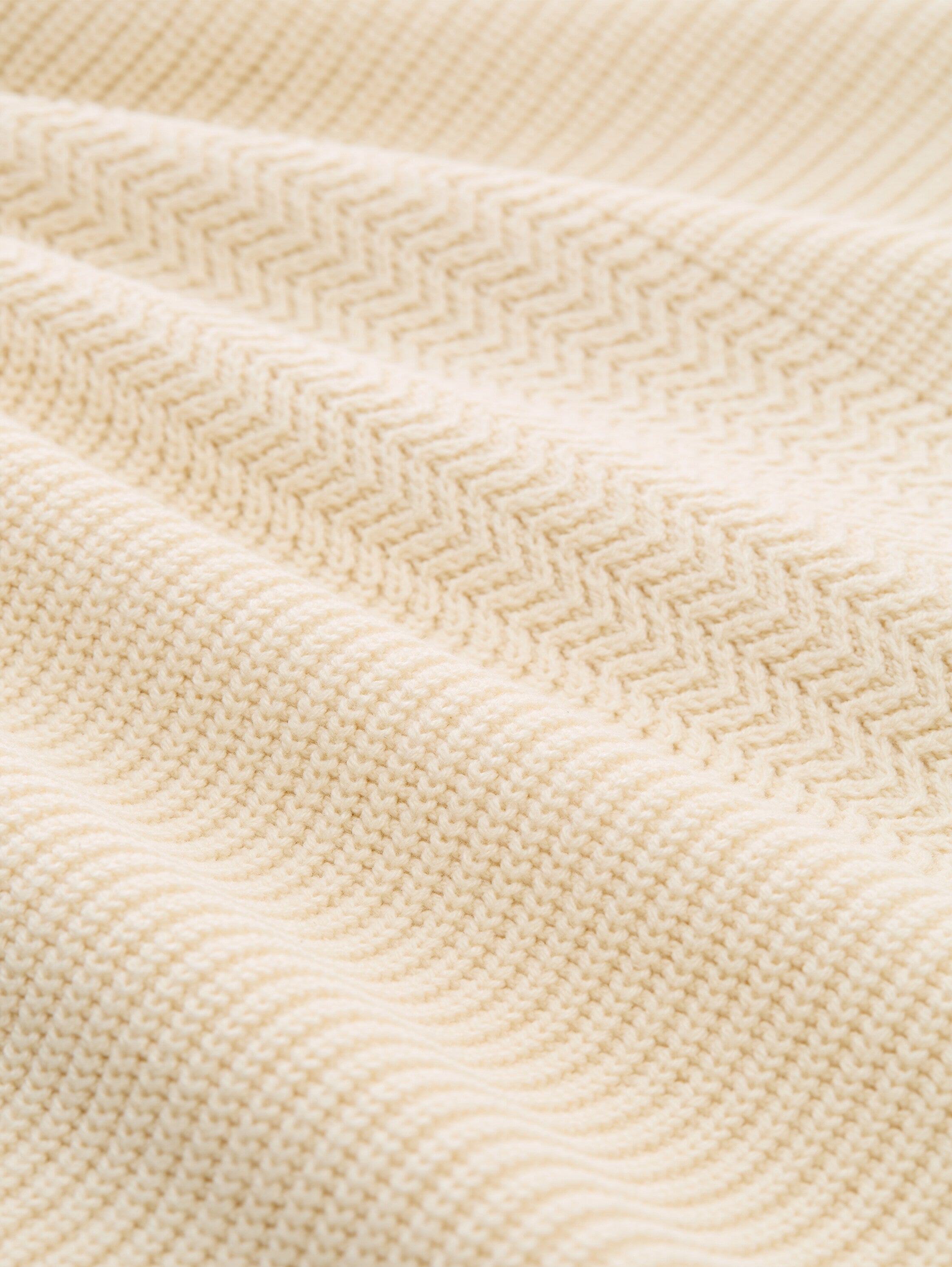 Tom Tailor Butter Cream Round Neck Knitted Pullover