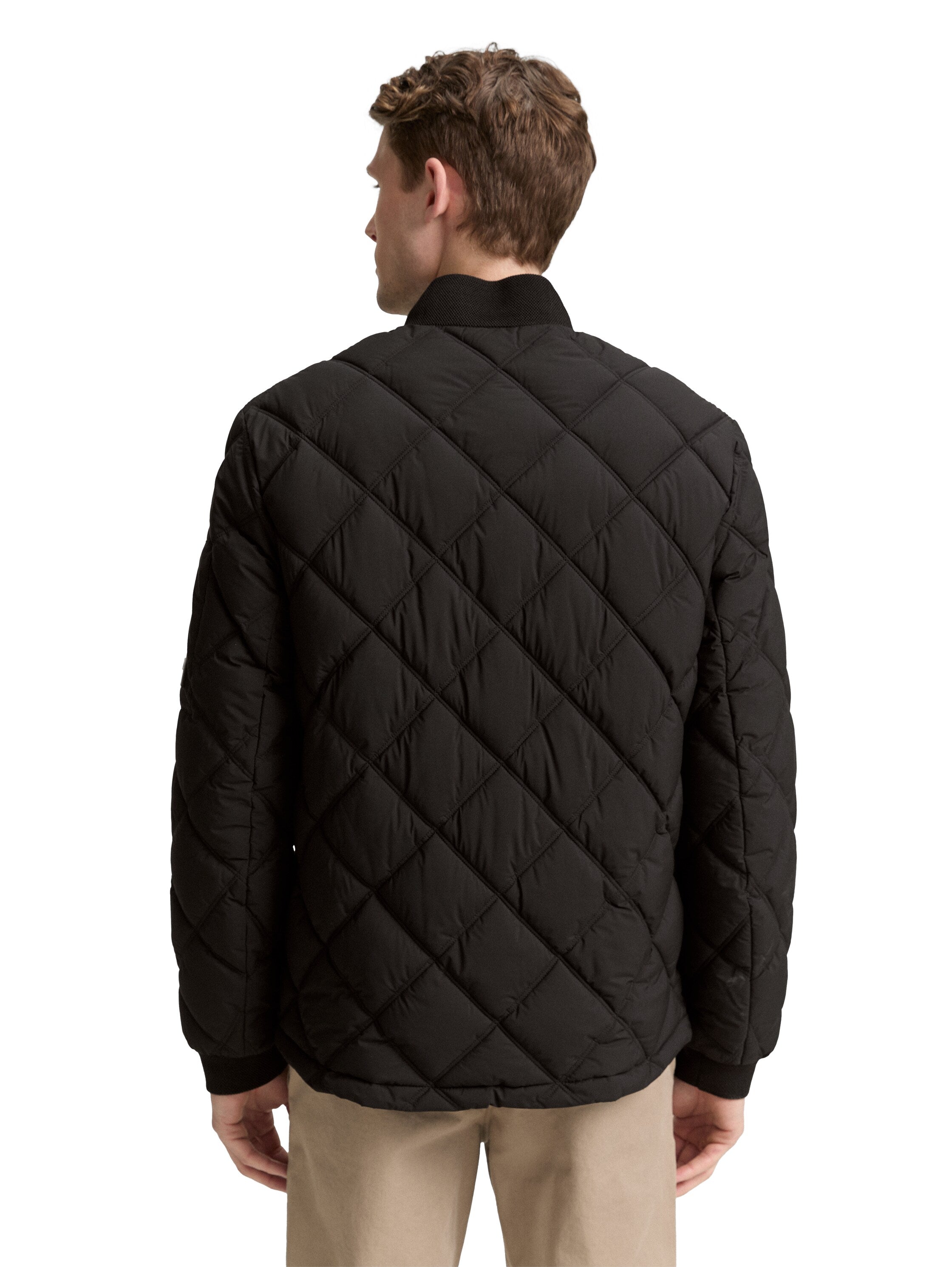 Tom Tailor Black Padded Jacket With Zipper To Close