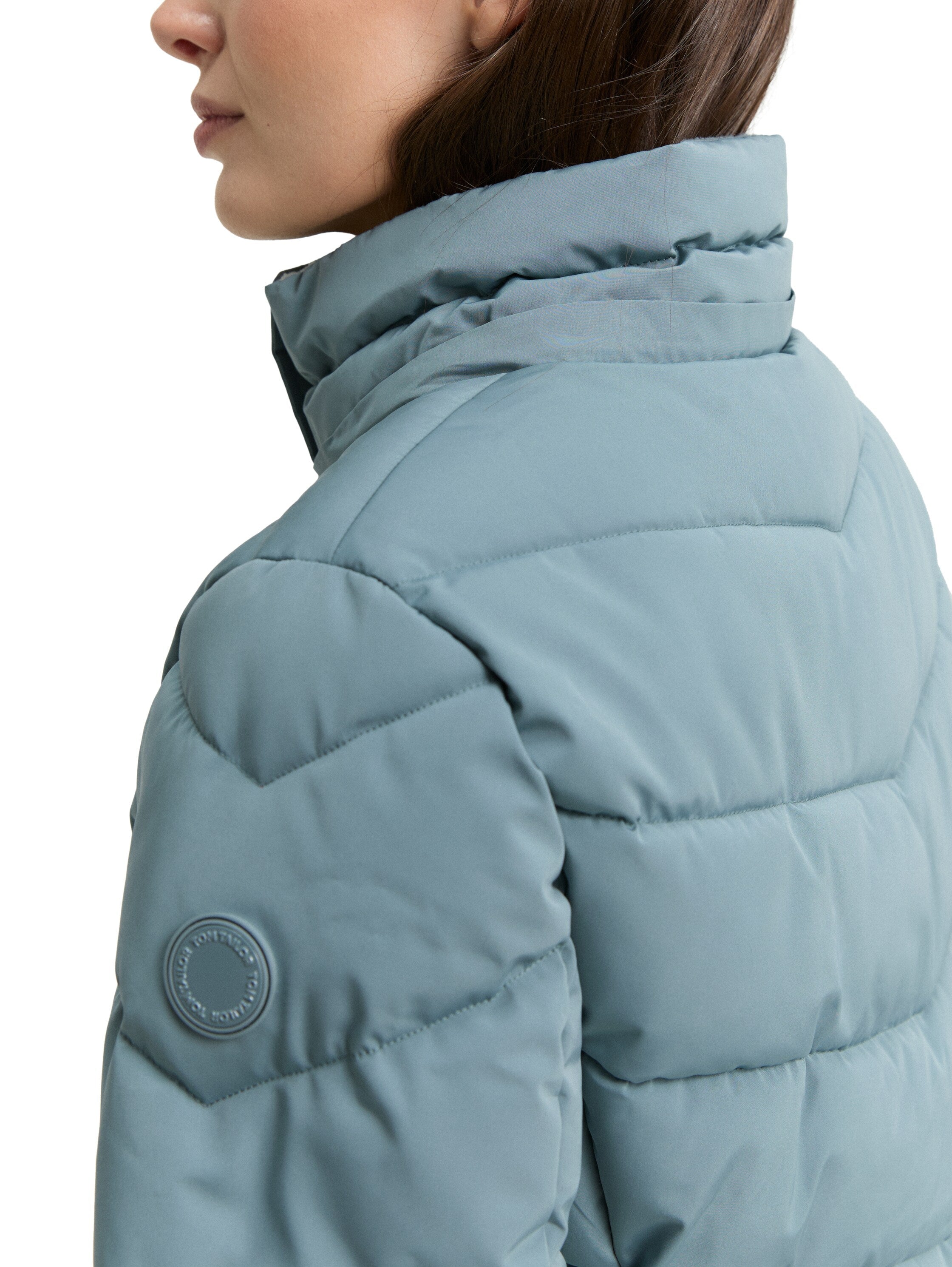 Tom Tailor Puffer Mint Jacket With Detachable Hood