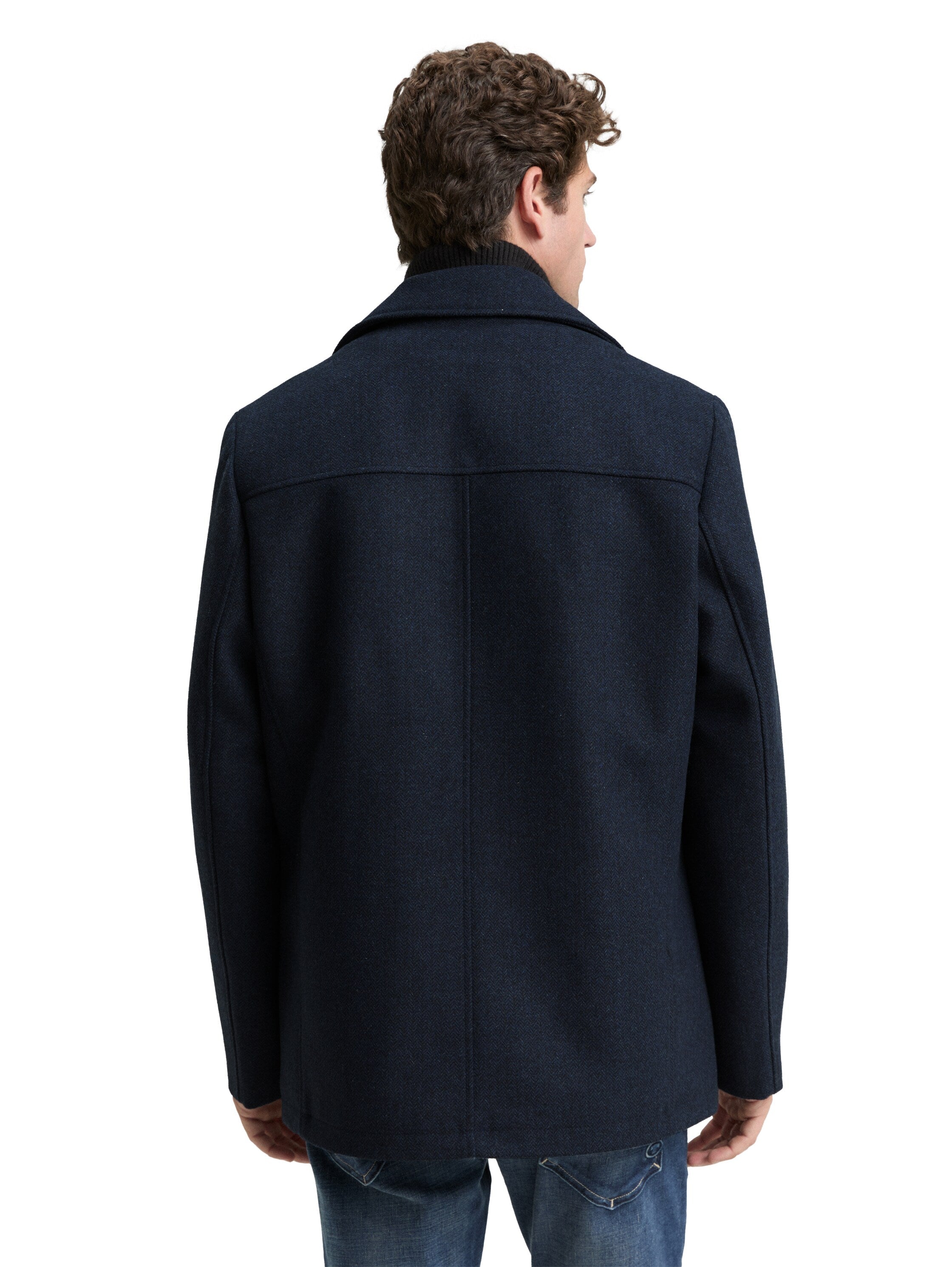 Tom Tailor 2-in-1 Wool Jacket with Detachable Inner Navy Jacket