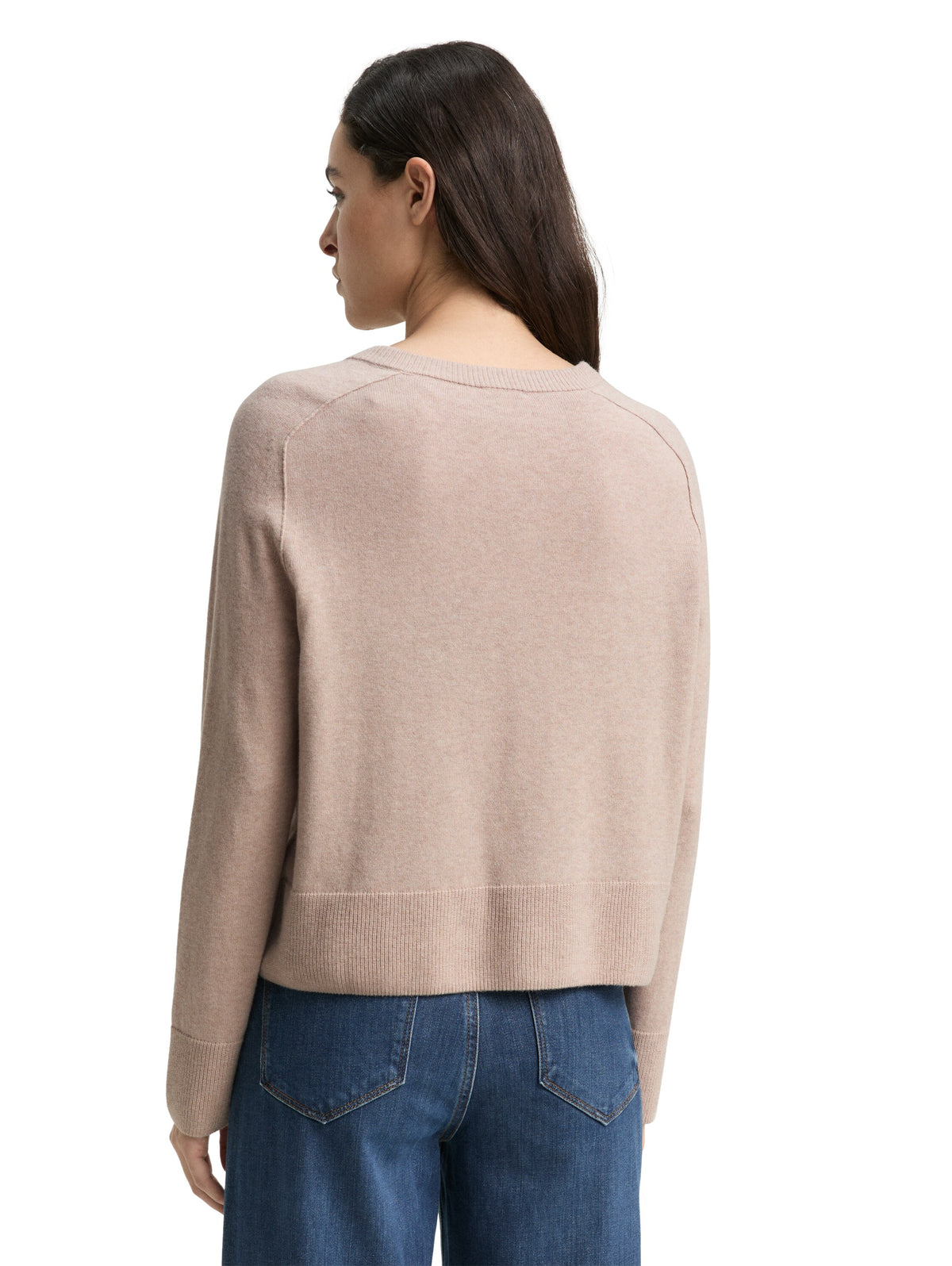 Tom Tailor Soft Taupe Melange Cotton Cardigan