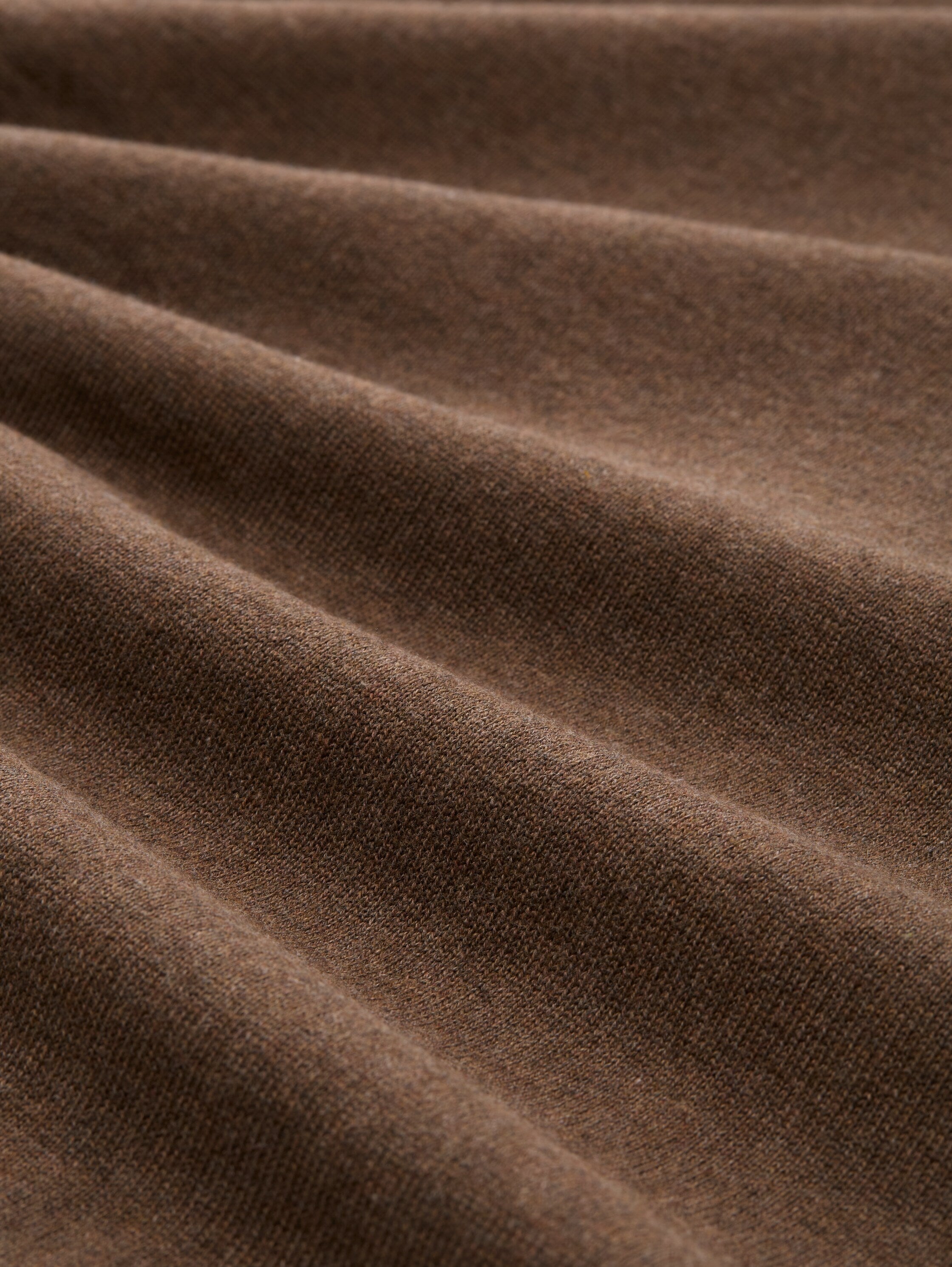 Tom Tailor Basic Knitted Brown Pullover Made of Cotton