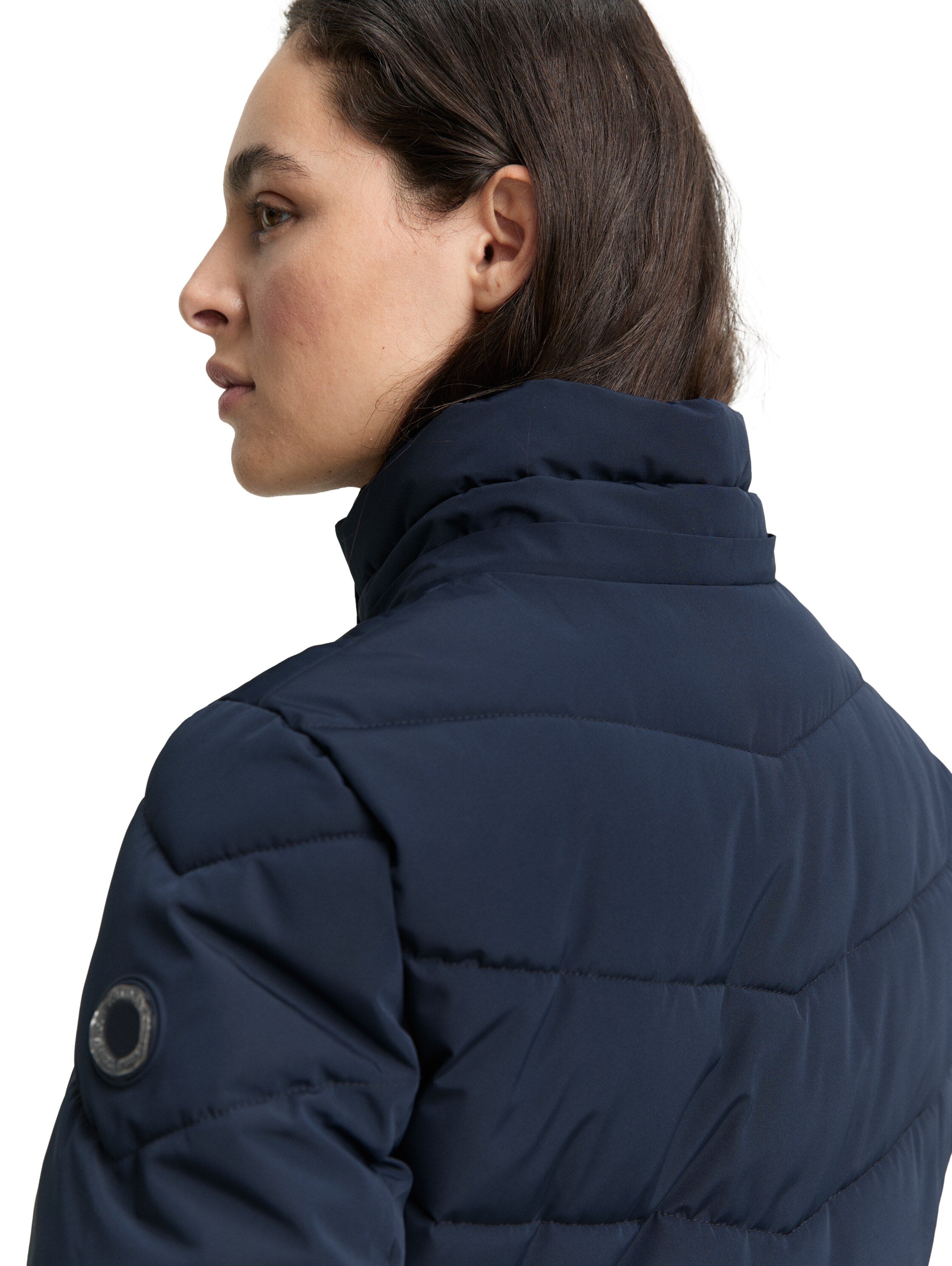 Tom Tailor Puffer Navy Jacket With Detachable Hood