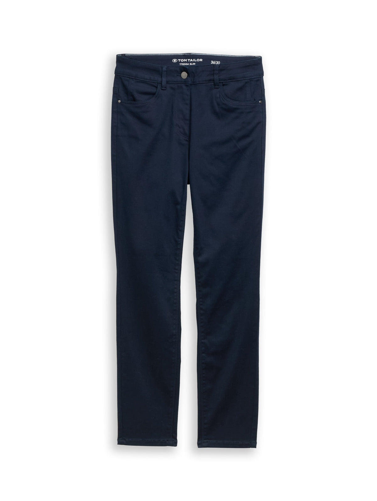 Tom Tailor Sky Captain Blue Slim Fit Trousers in a Four-Pocket Style