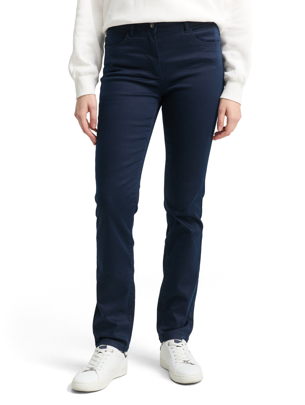 Tom Tailor Sky Captain Blue Slim Fit Trousers in a Four-Pocket Style