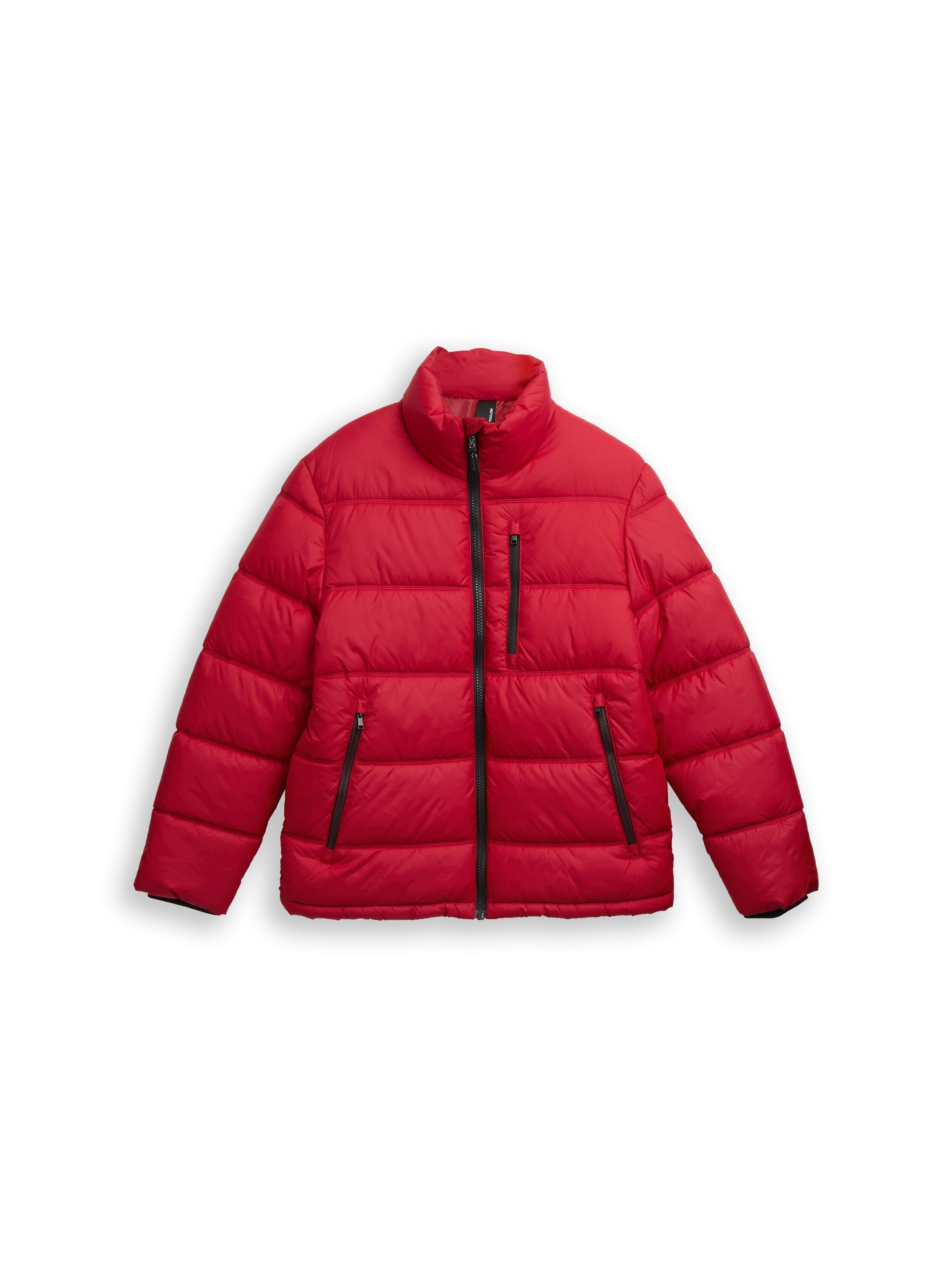 Tom Tailor Puffer Red Jacket Made From Water-Repellent Material