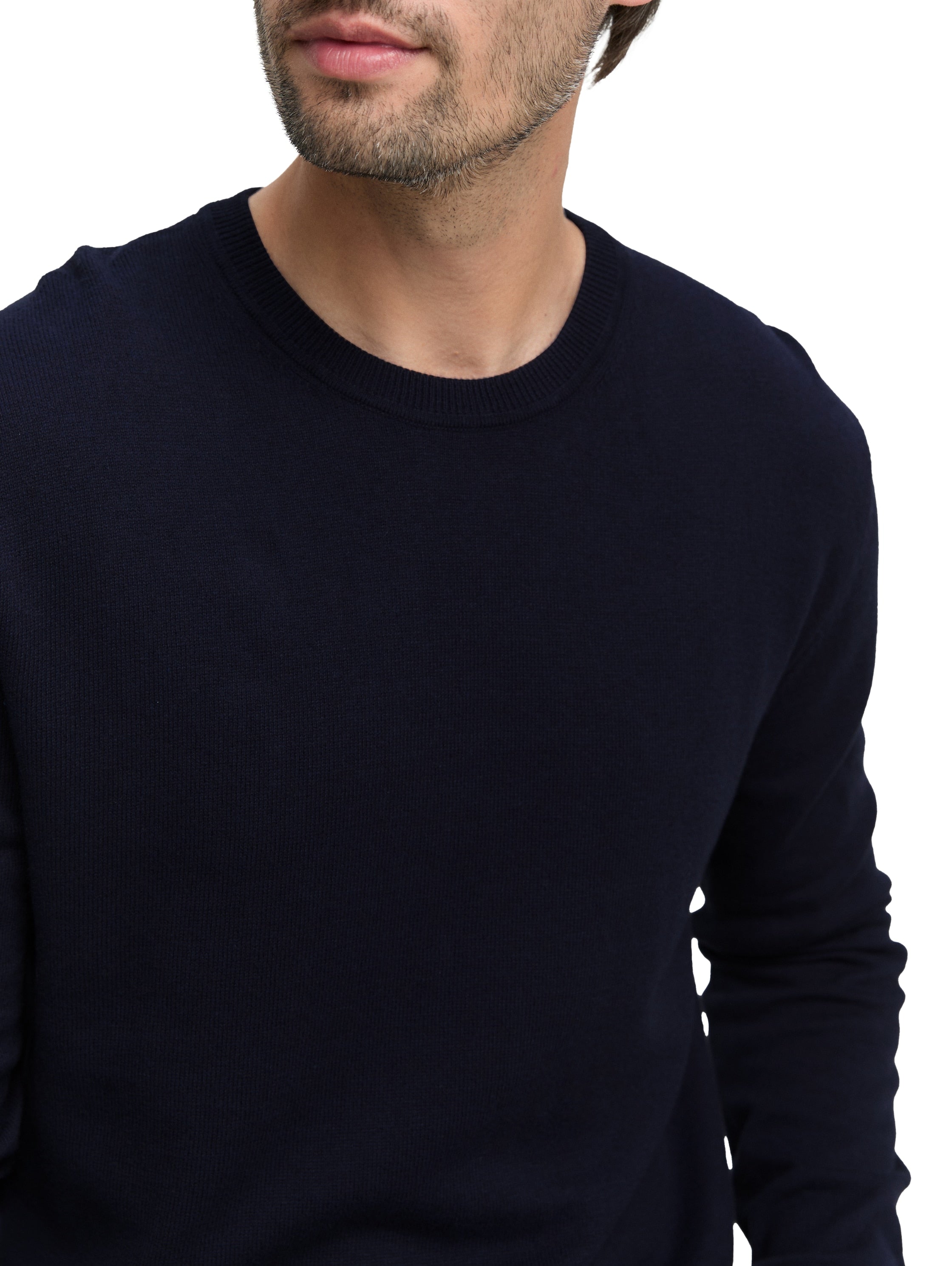 Tom Tailor Knitted with Cashmere Blend Navy Pullover