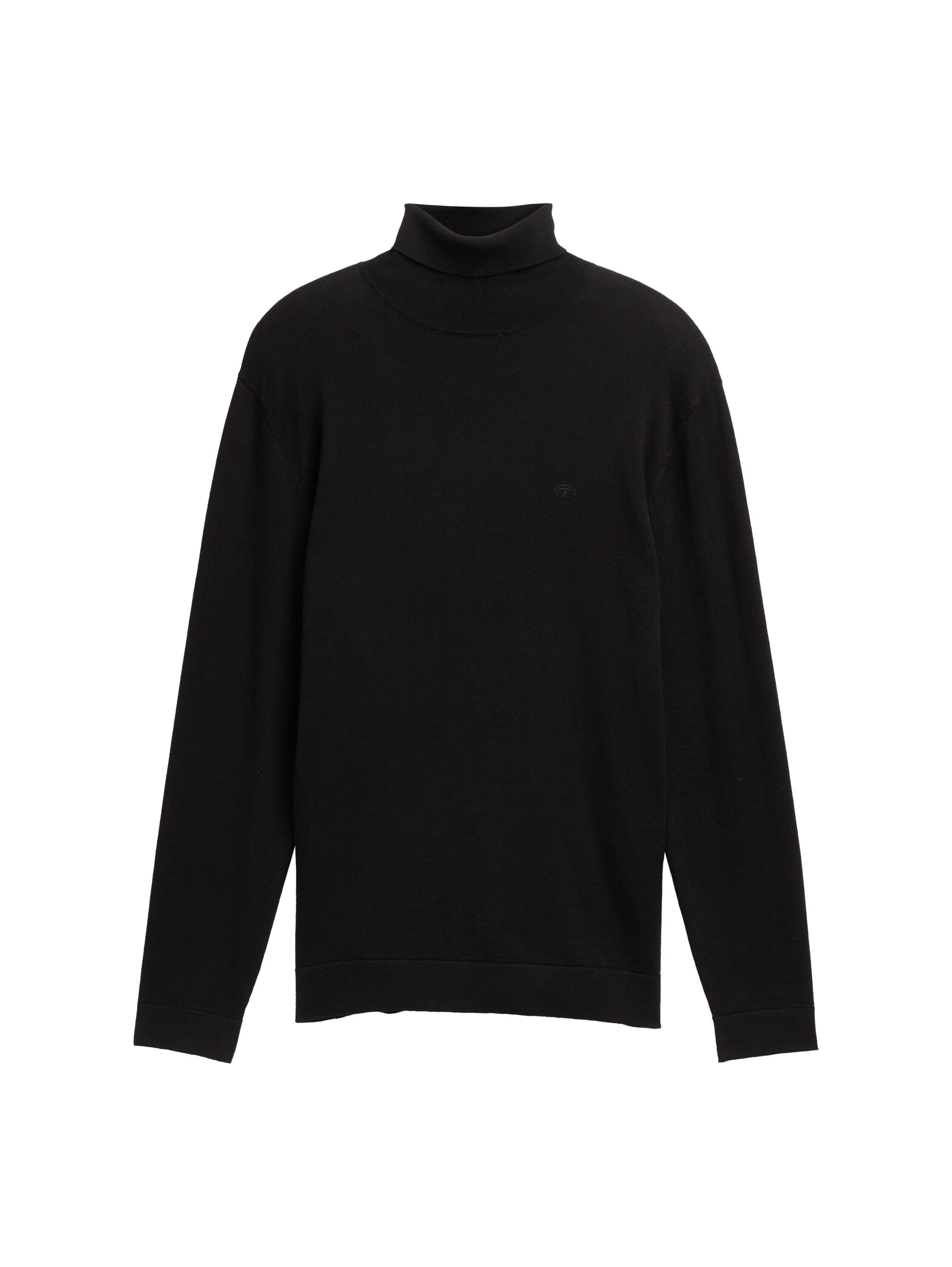 Tom Tailor Turtleneck Black Cotton Pullover