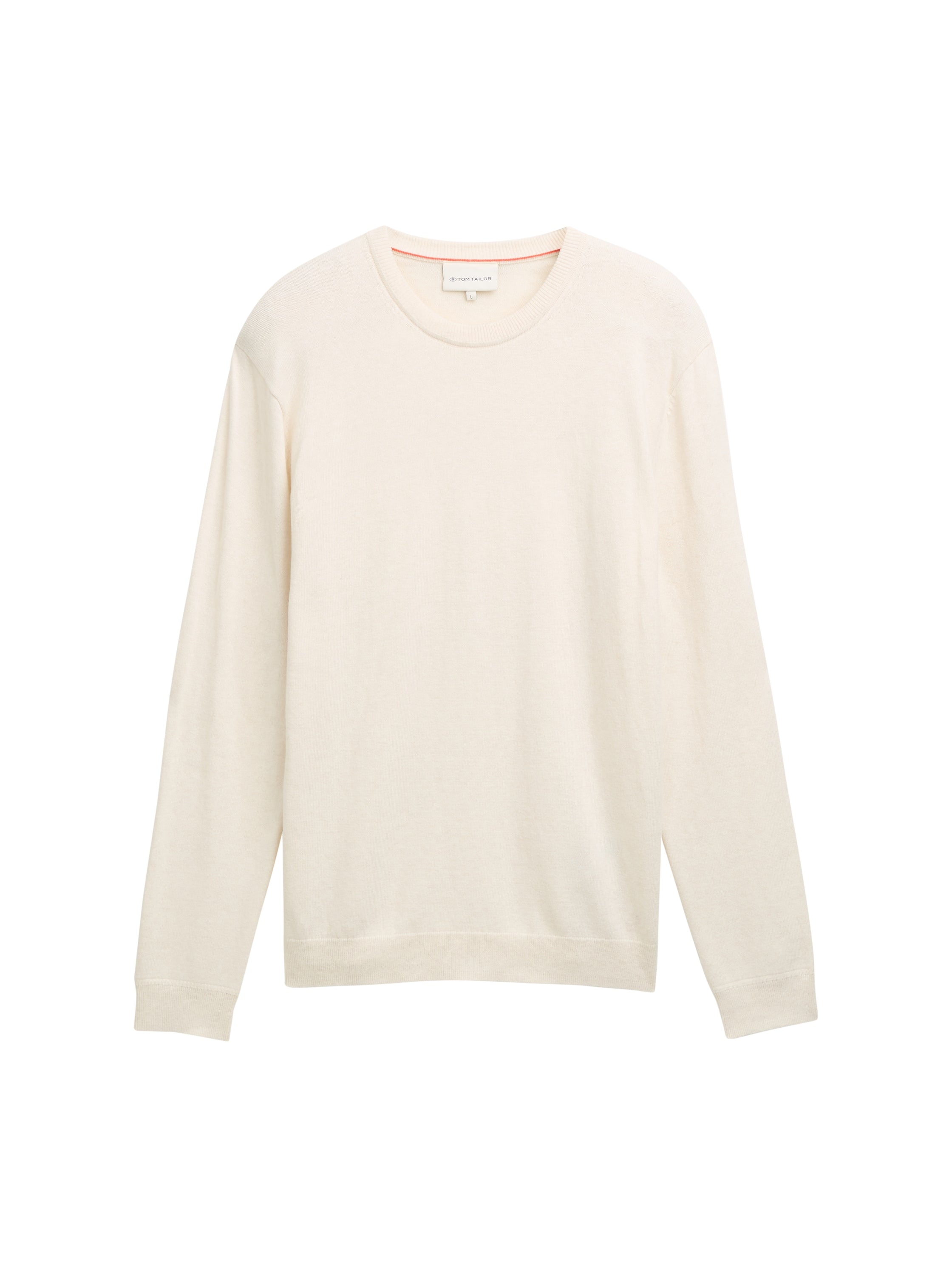 Tom Tailor Knitted with Cashmere Blend Butter Cream Pullover