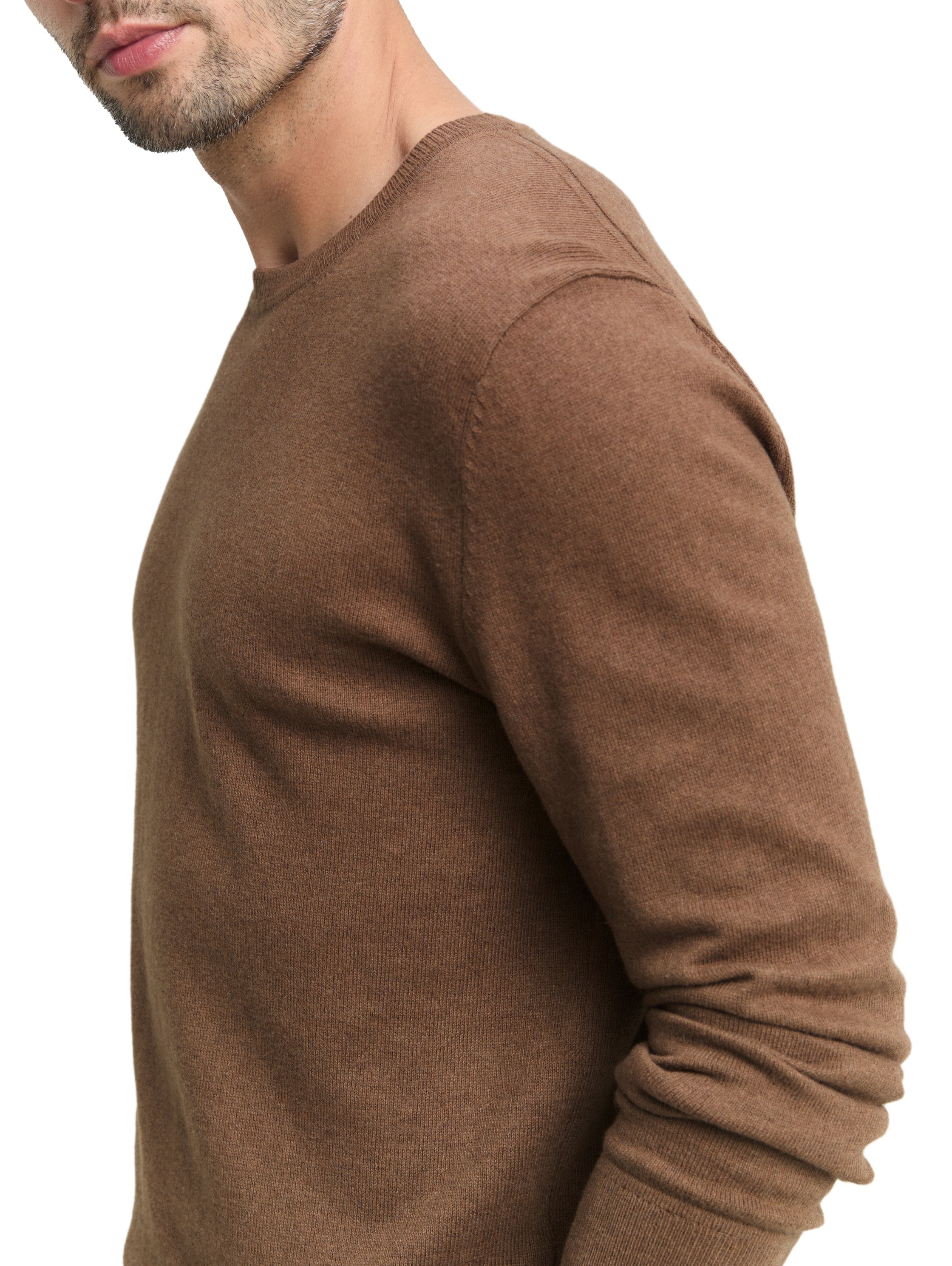 Tom Tailor Knitted with Cashmere Blend Dark Taupe Pullover