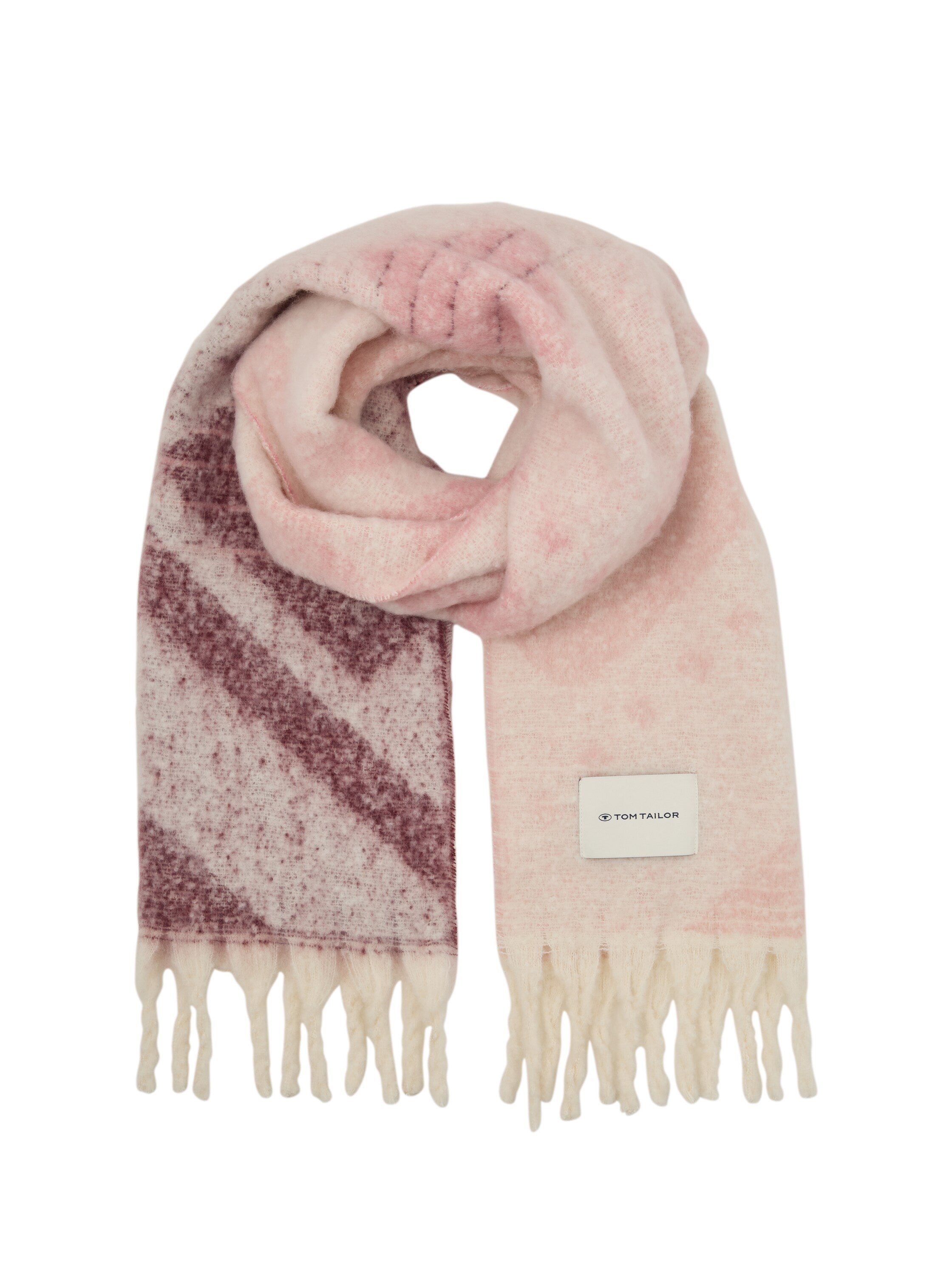 Tom Tailor Pink Pattern Warm Scarf