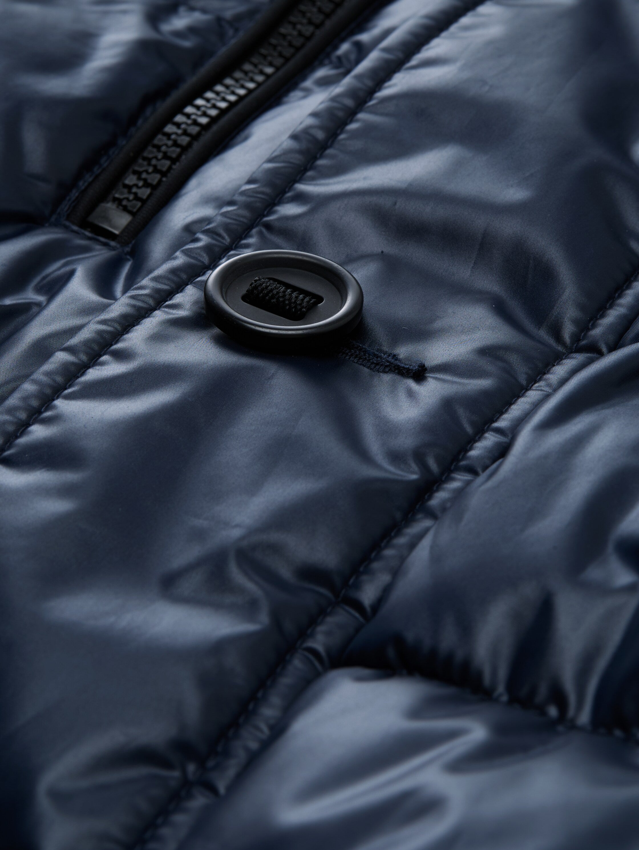 Tom Tailor Puffer Navy Jacket with Detachable Hood