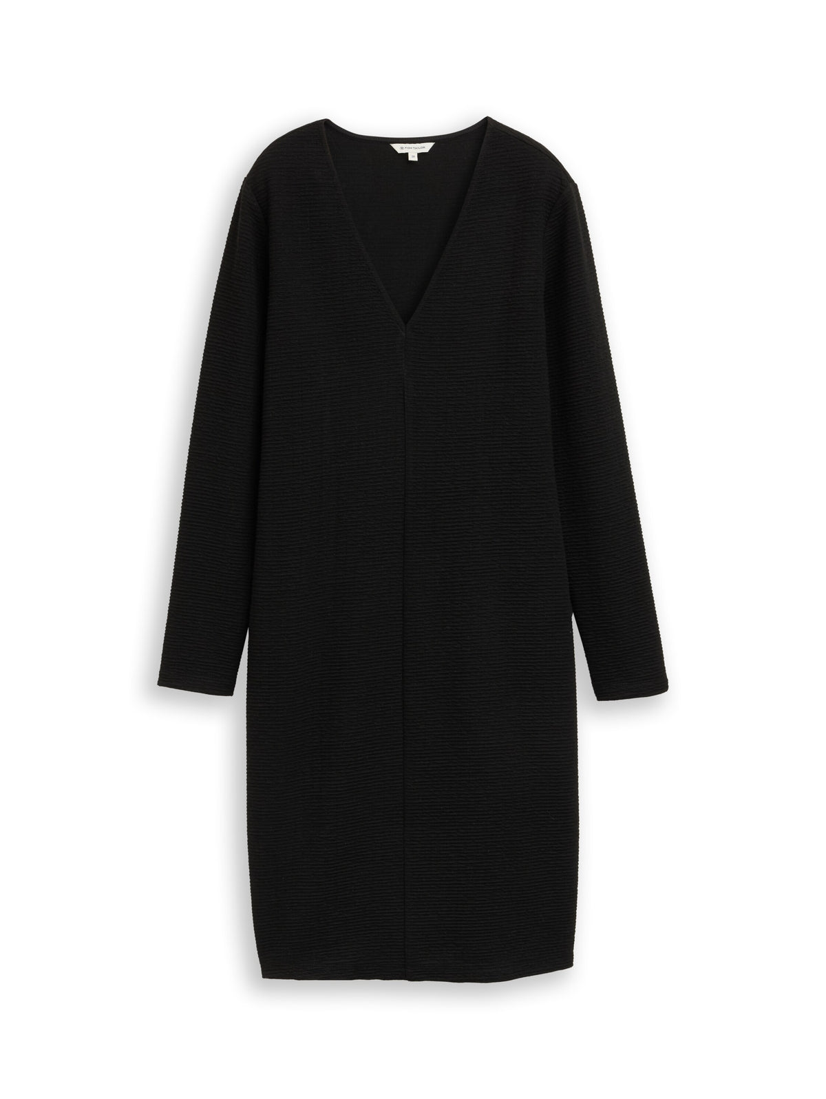 Tom Tailor Black V Neck Dress with Glitter Effect