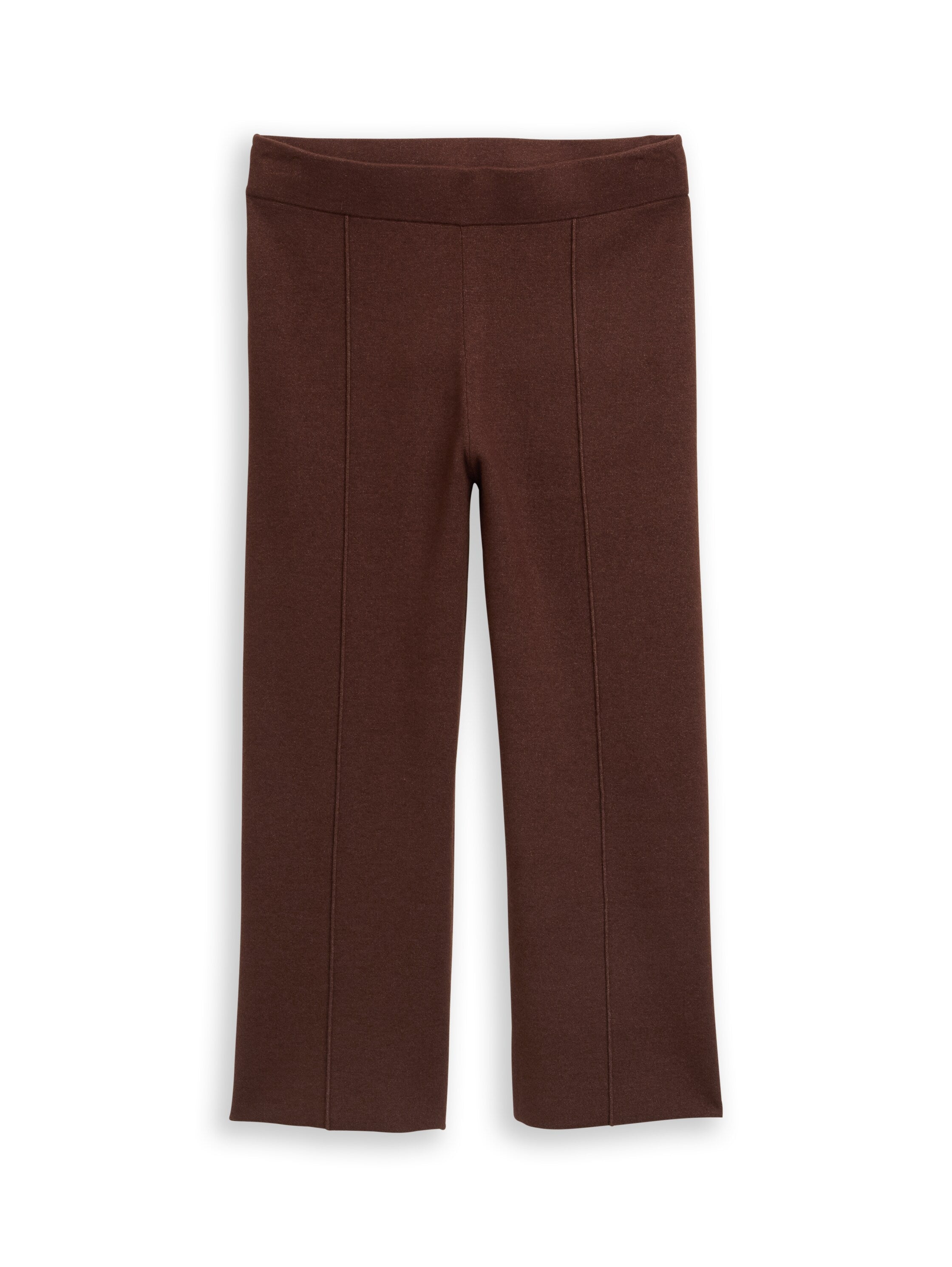 Tom Tailor Dark Brown Melange Knitted Cropped Pant