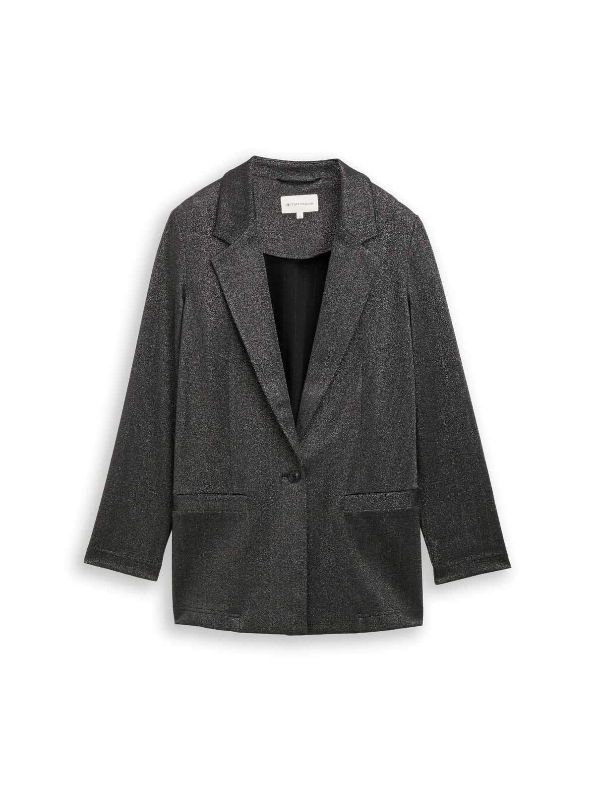 Tom Tailor Gey Loose Fit Blazer with Glitter Effect