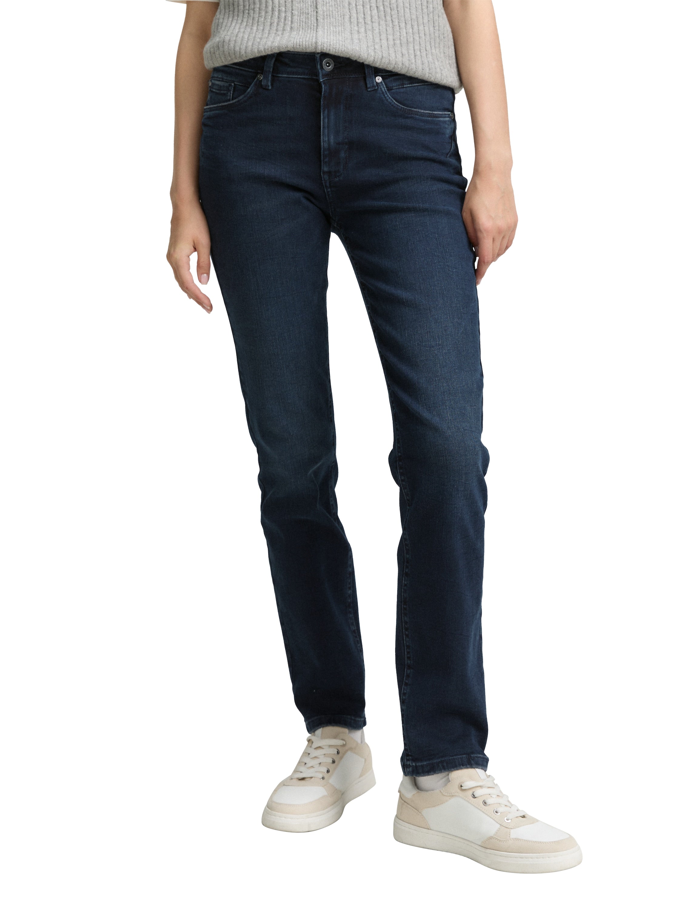 Tom Tailor Blue Black Denim Jeans Straight Cut