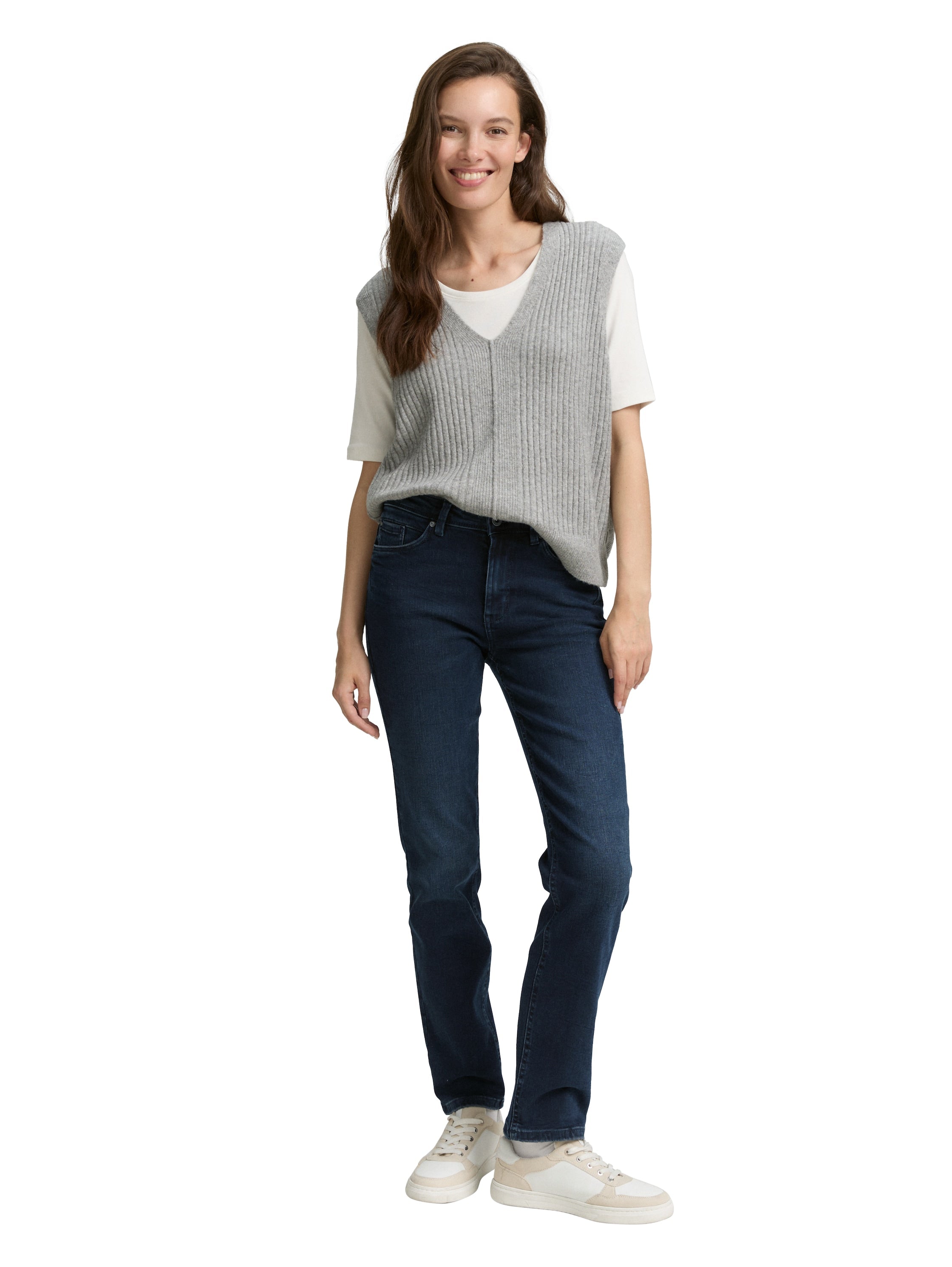 Tom Tailor Blue Black Denim Jeans Straight Cut