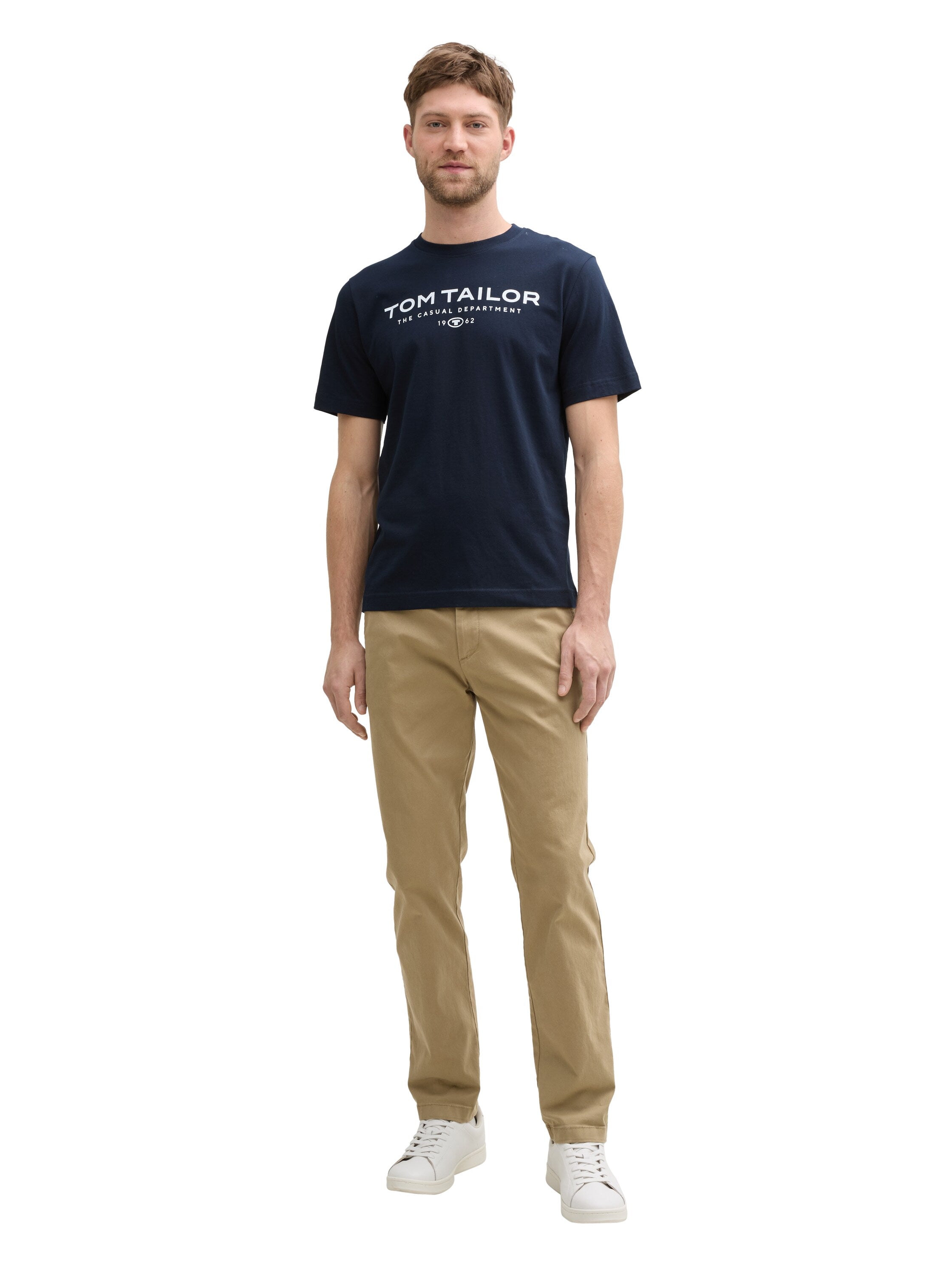Tom Tailor Cotton Navy T-shirt With Logo Print