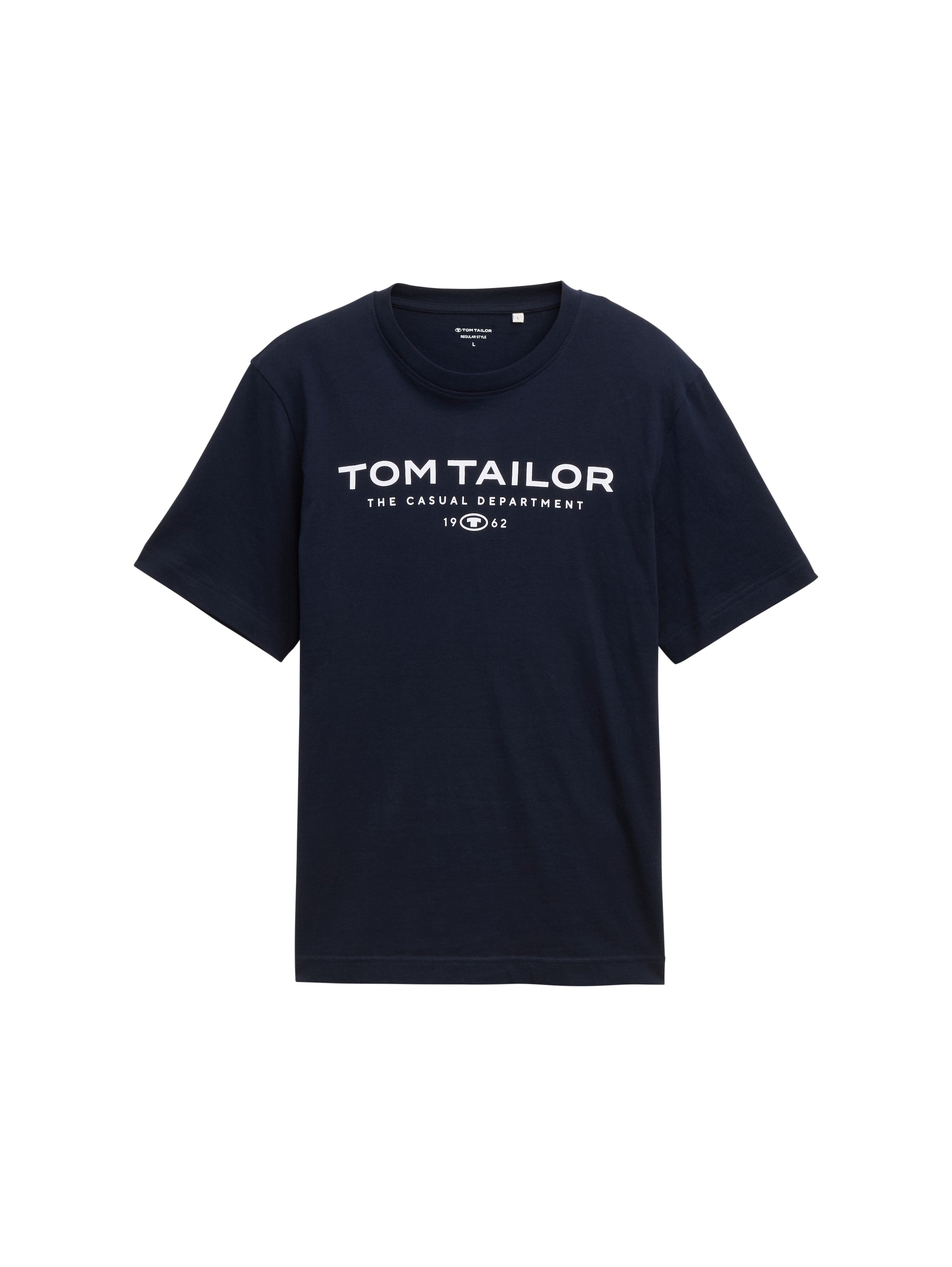 Tom Tailor Cotton Navy T-shirt With Logo Print