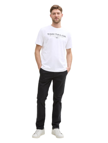 Tom Tailor Cotton White T-shirt With Logo Print