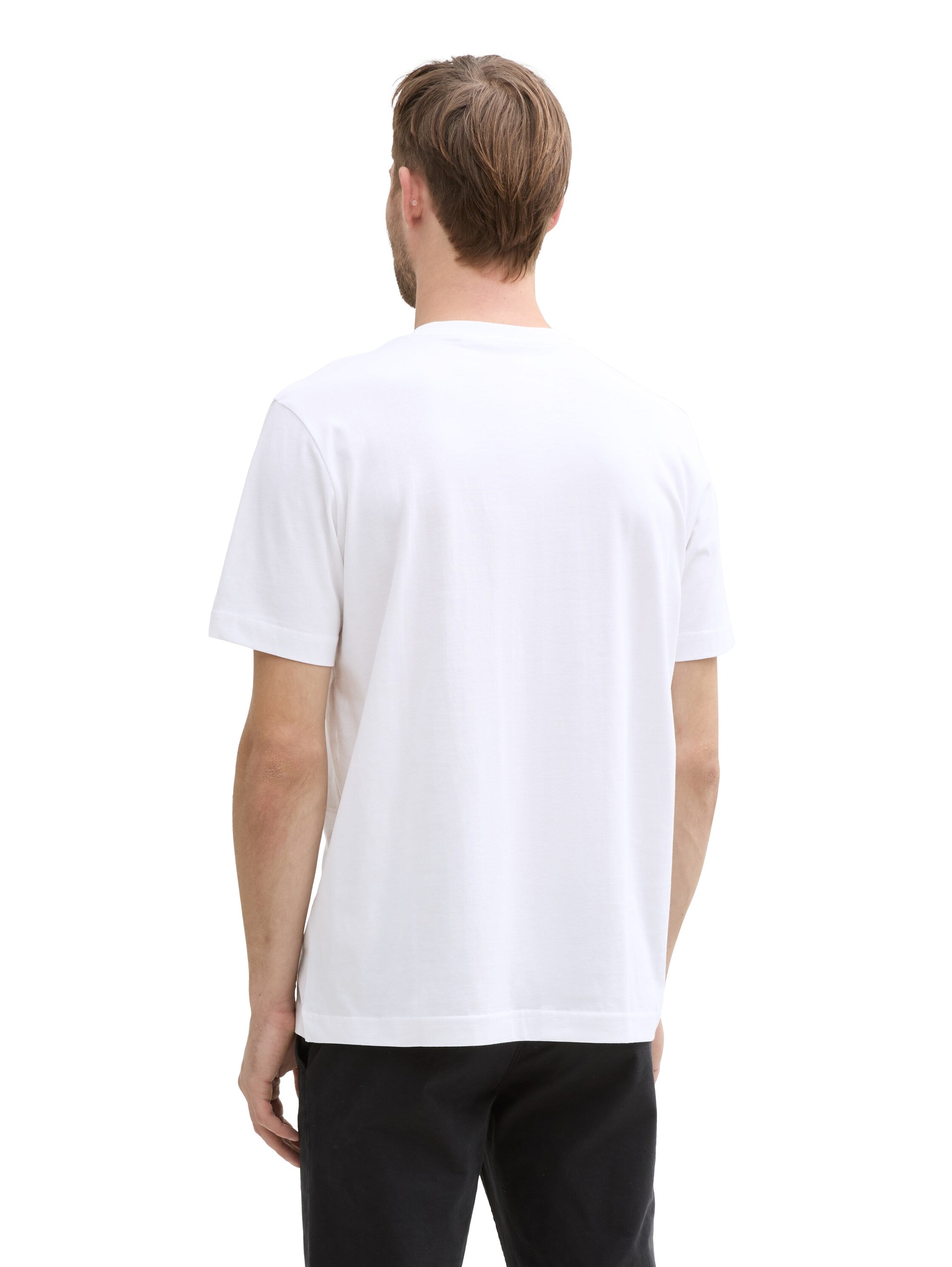 Tom Tailor Cotton White T-shirt With Logo Print