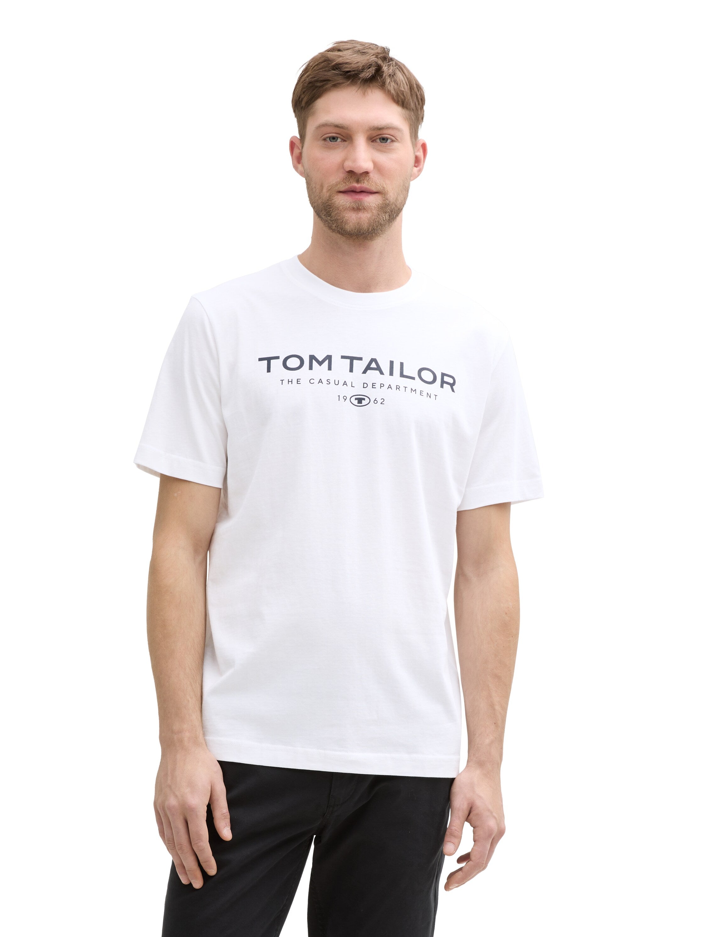 Tom Tailor Cotton White T-shirt With Logo Print
