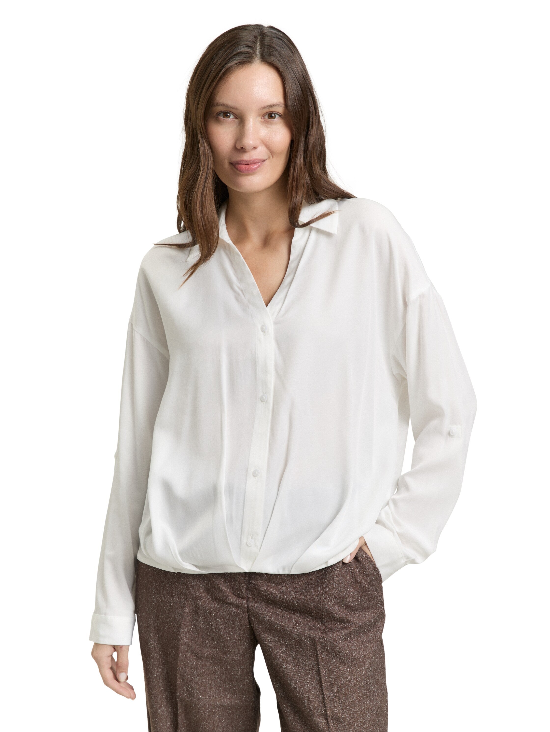 Tom Tailor White Oversized Shirt