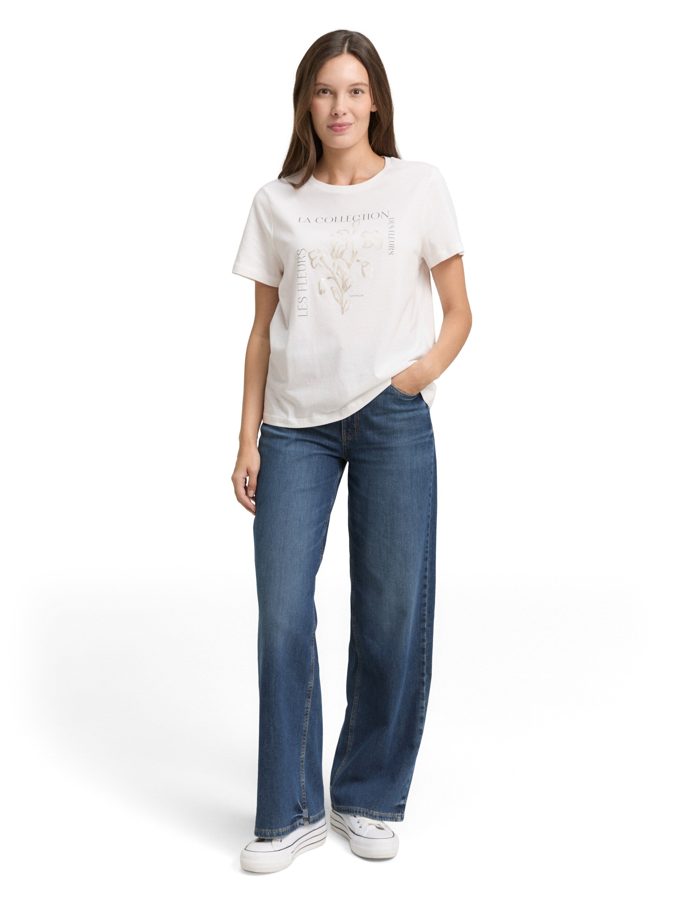 Tom Tailor White Printed T-Shirt