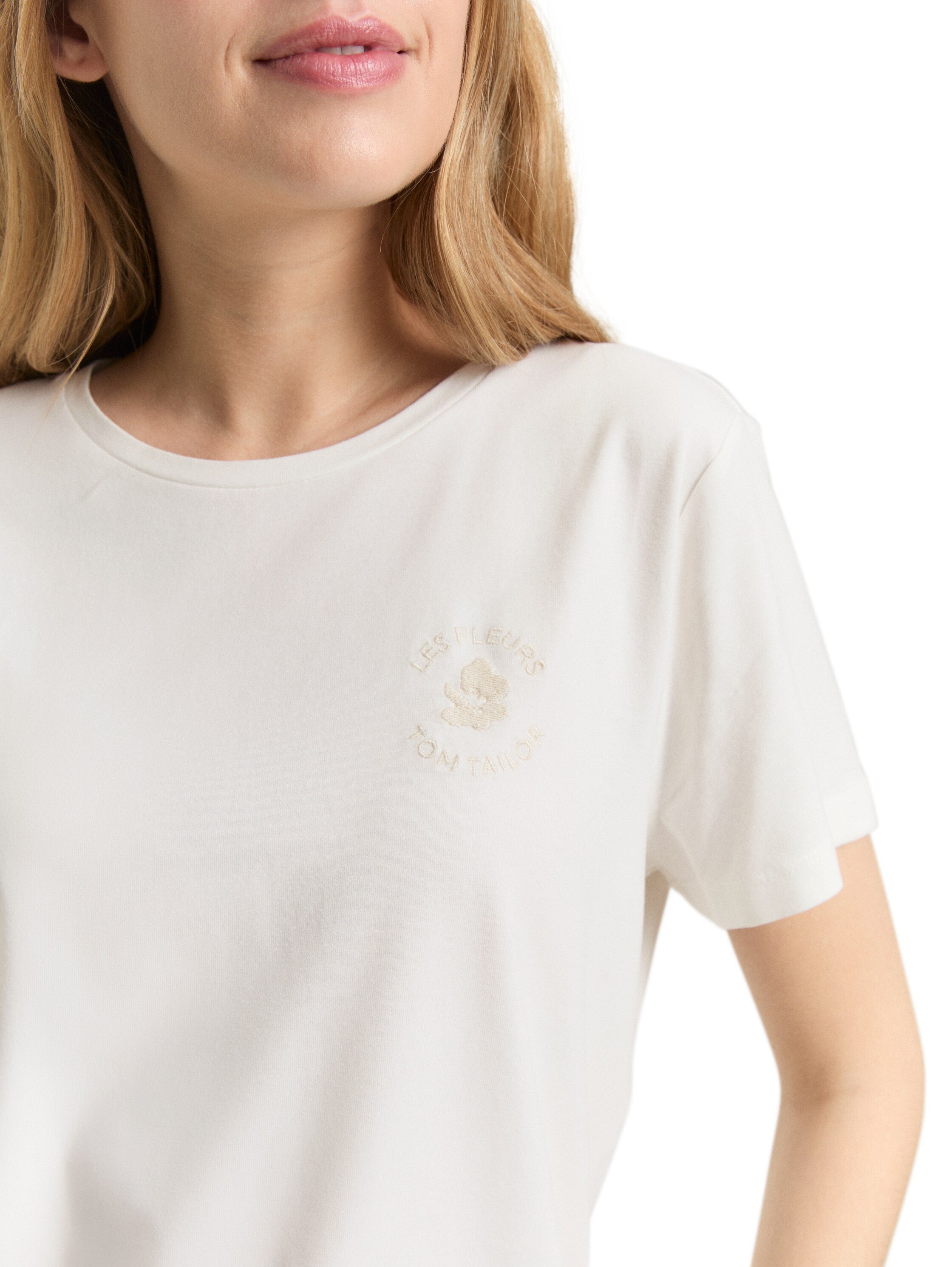 Tom Tailor White Printed T-Shirt