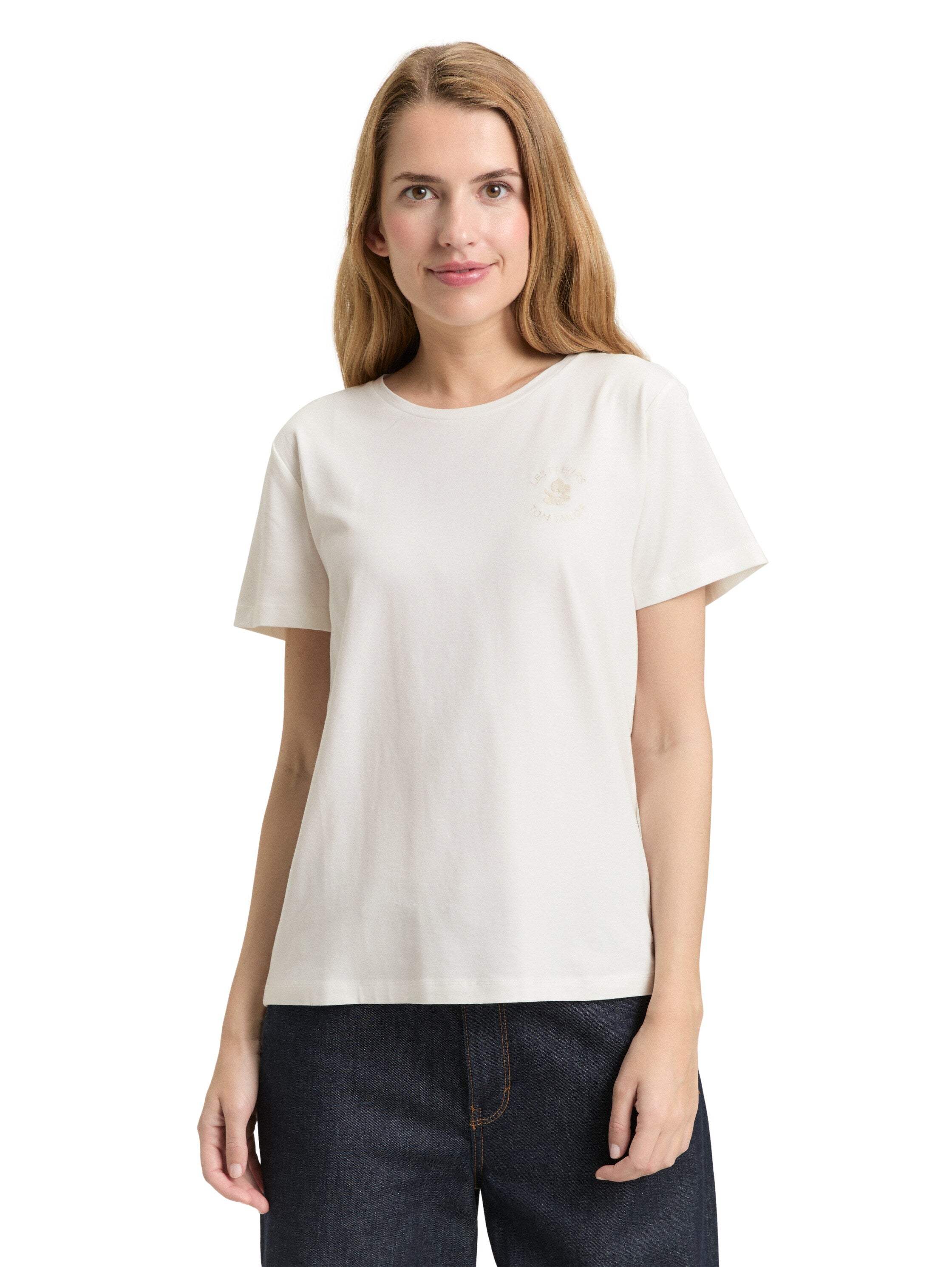 Tom Tailor White Printed T-Shirt