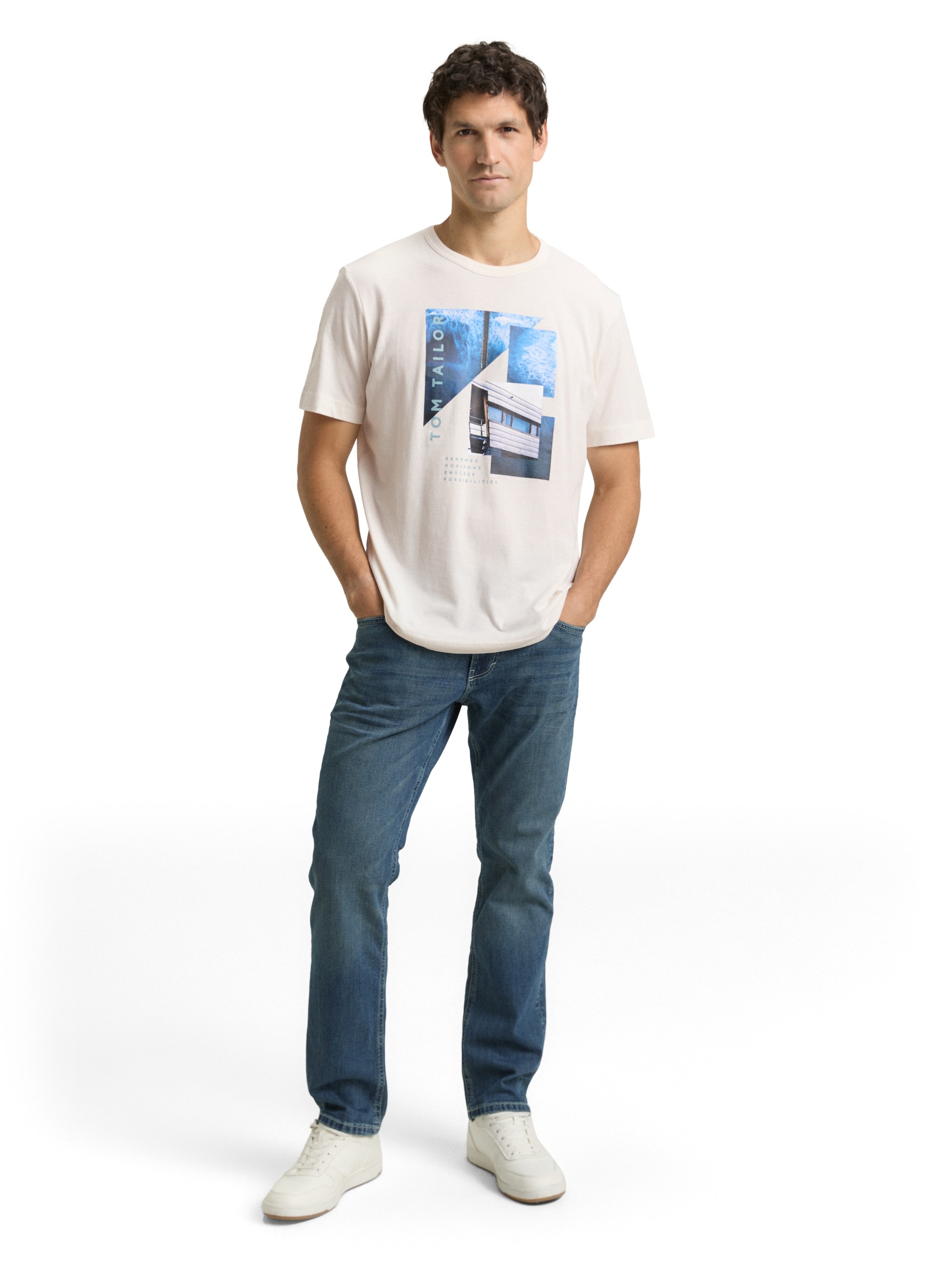 Tom Tailor White T-Shirt With Front Design