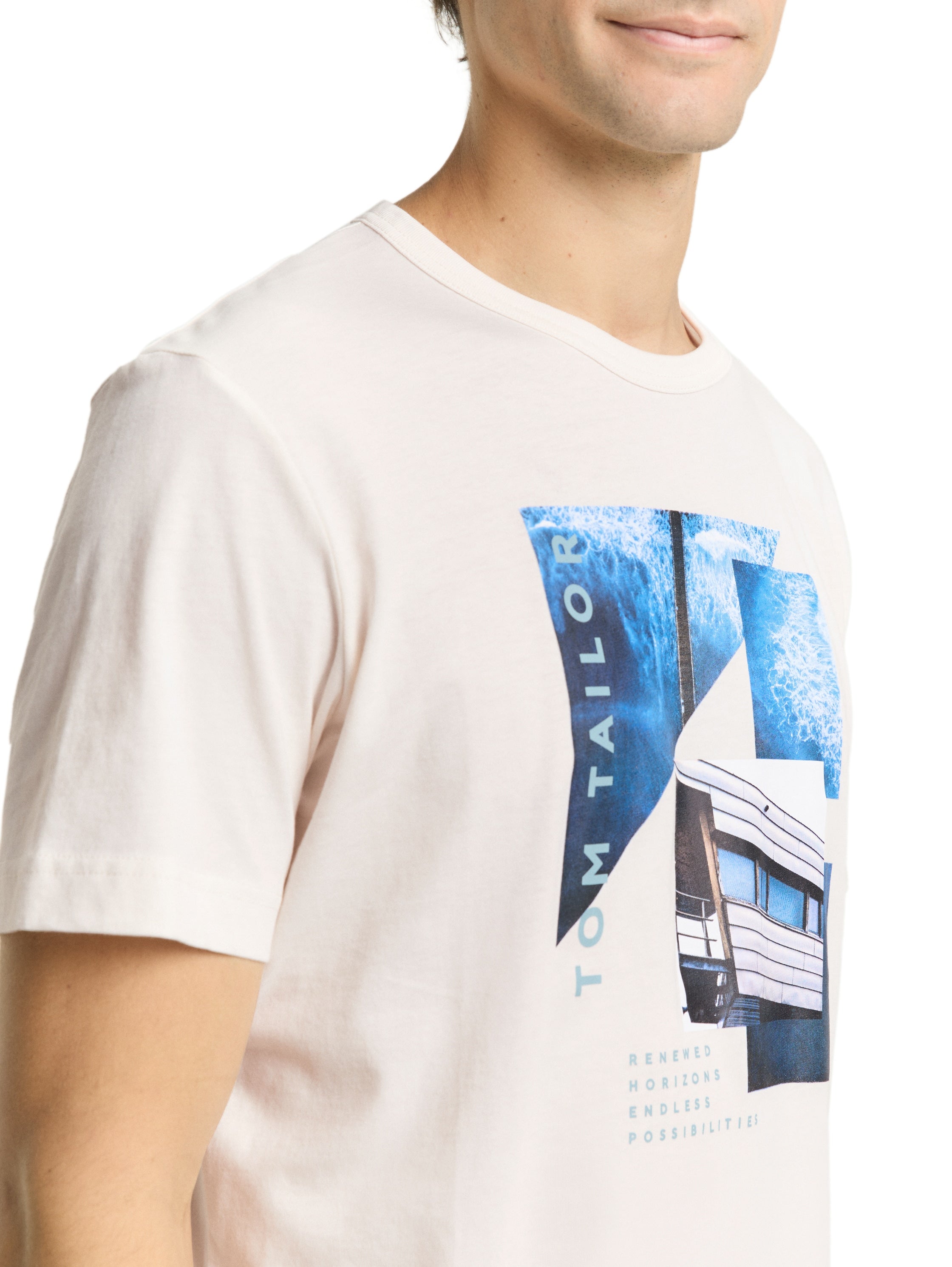 Tom Tailor White T-Shirt With Front Design