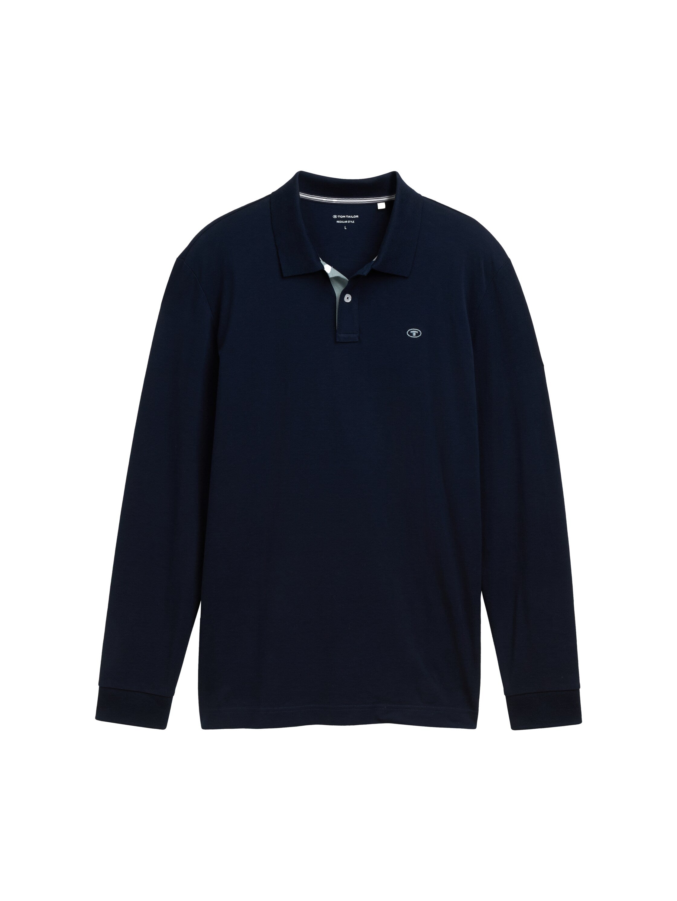 Tom Tailor Navy Long Sleeved Pique Polo