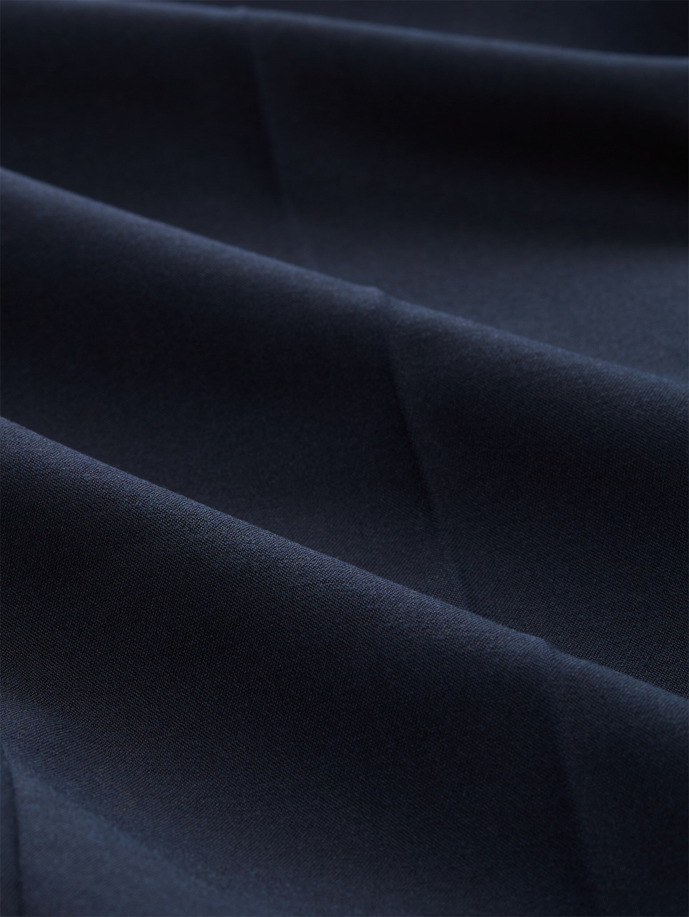 Tom Tailor Navy Cotton Pant With Side Slanted Pockets